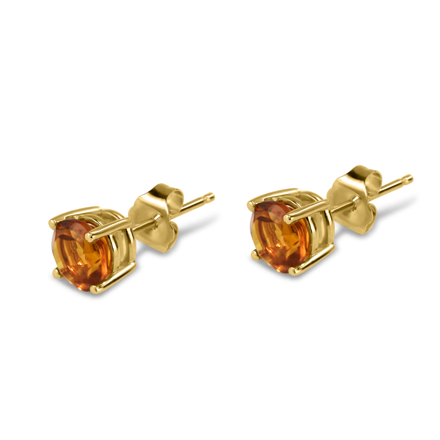 14k Citrine Stud Earring