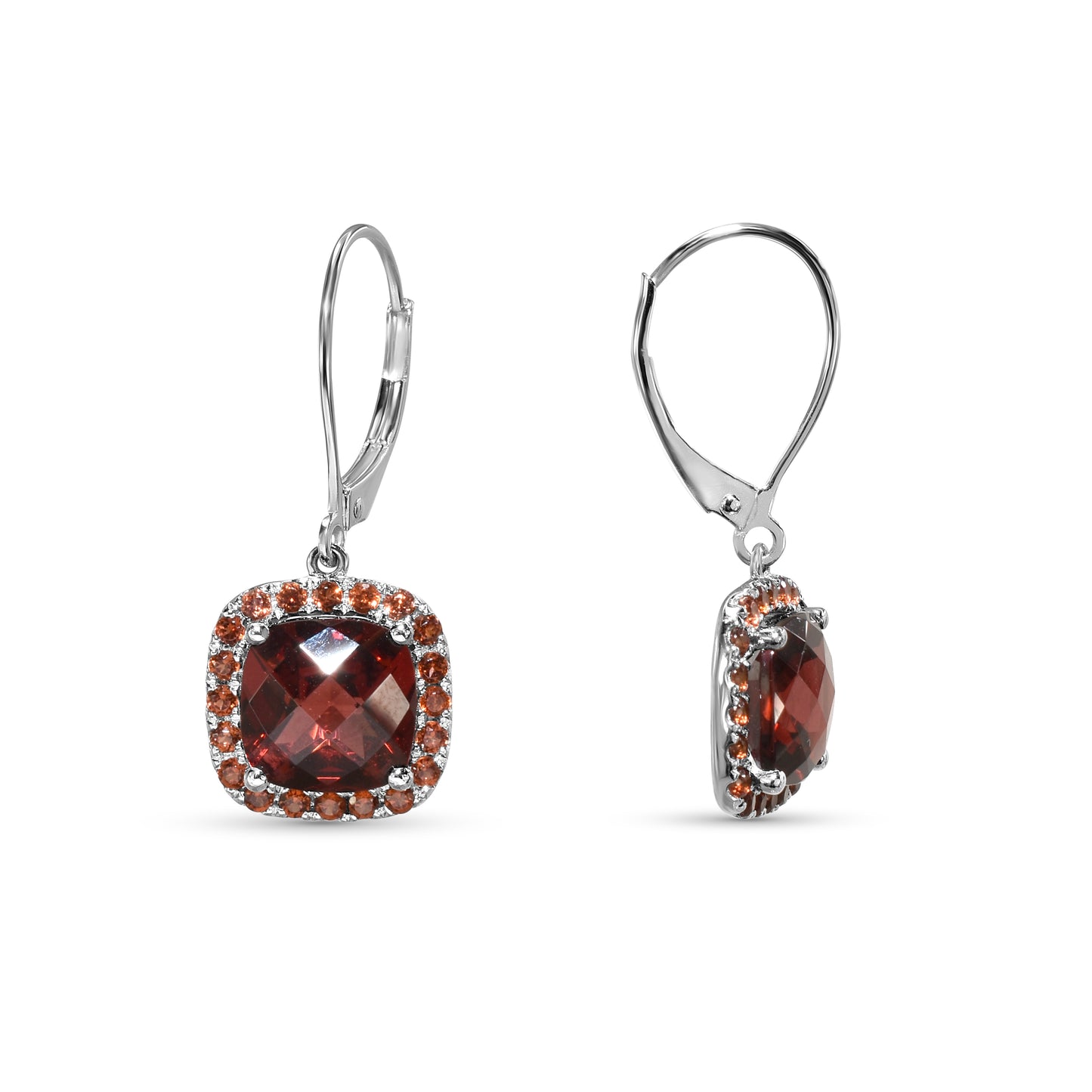 14k White Gold Leverback Drop Earring