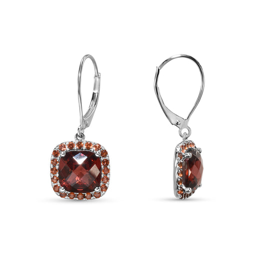 14k White Gold Leverback Drop Earring
