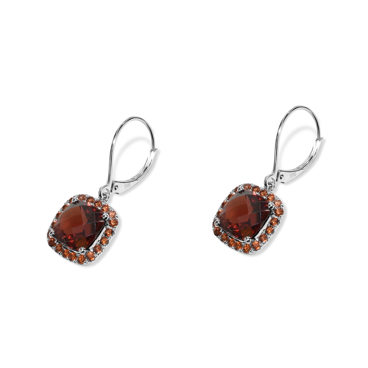 14k White Gold Leverback Drop Earring