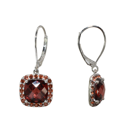14k White Gold Leverback Drop Earring