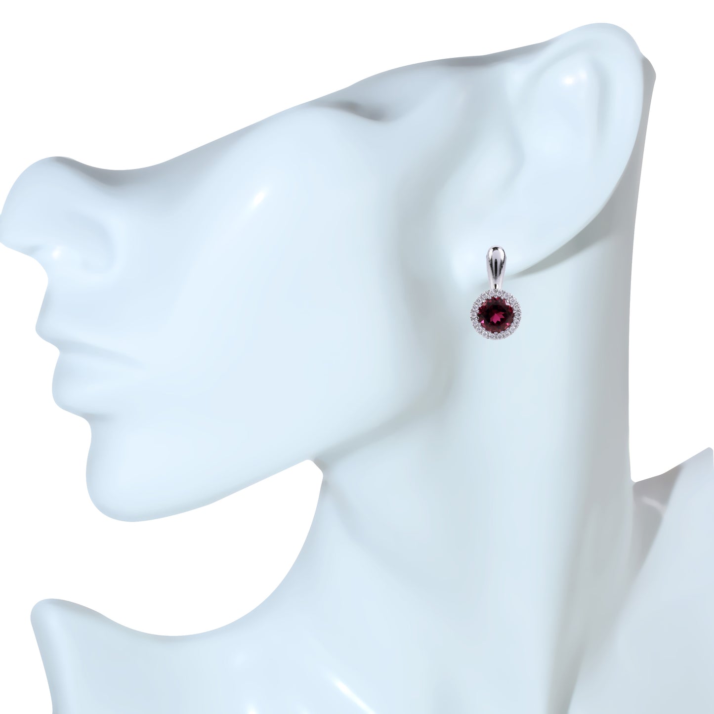 14k Pink Tourmaline Vs Diamond Post Earring