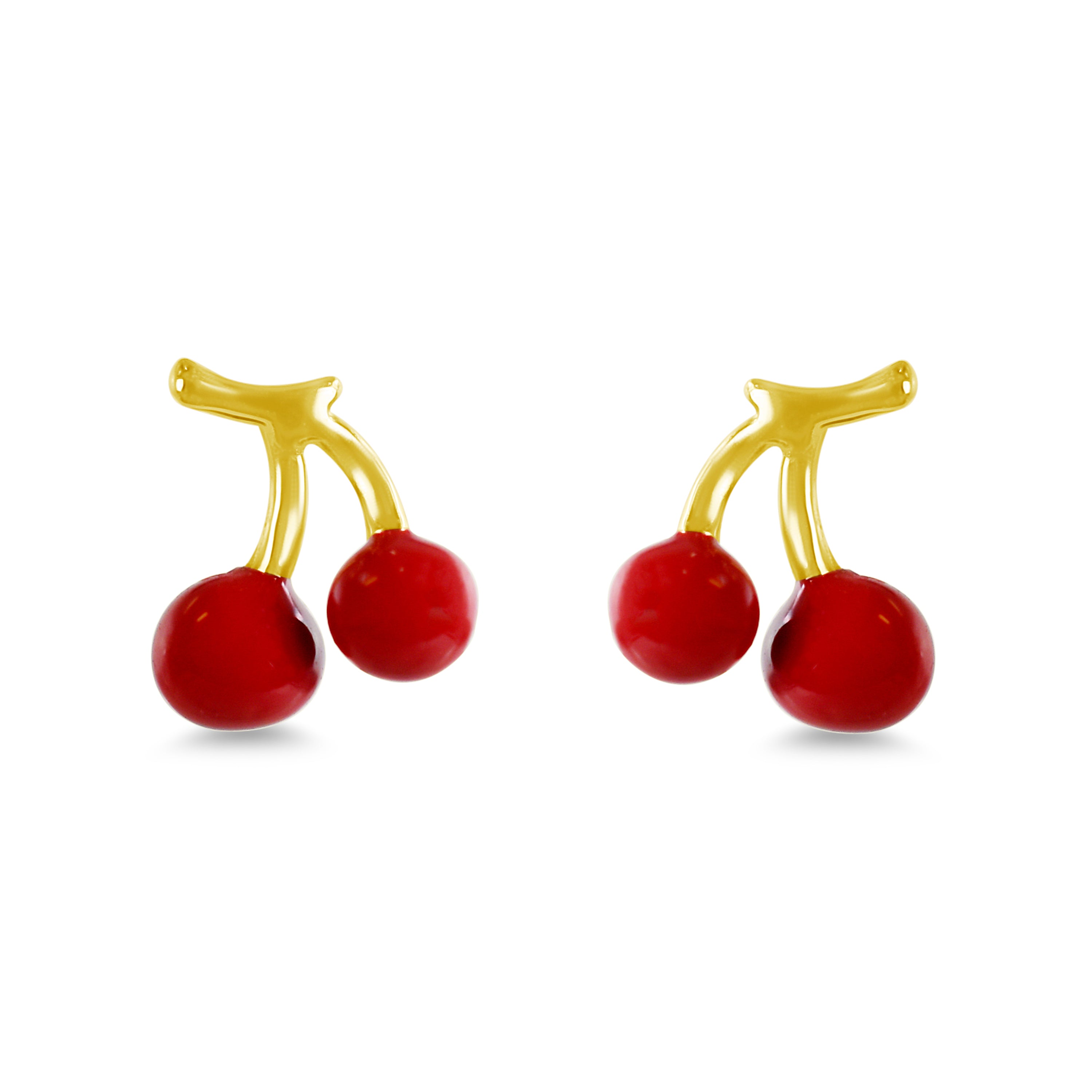 14k Enamel Post Earring