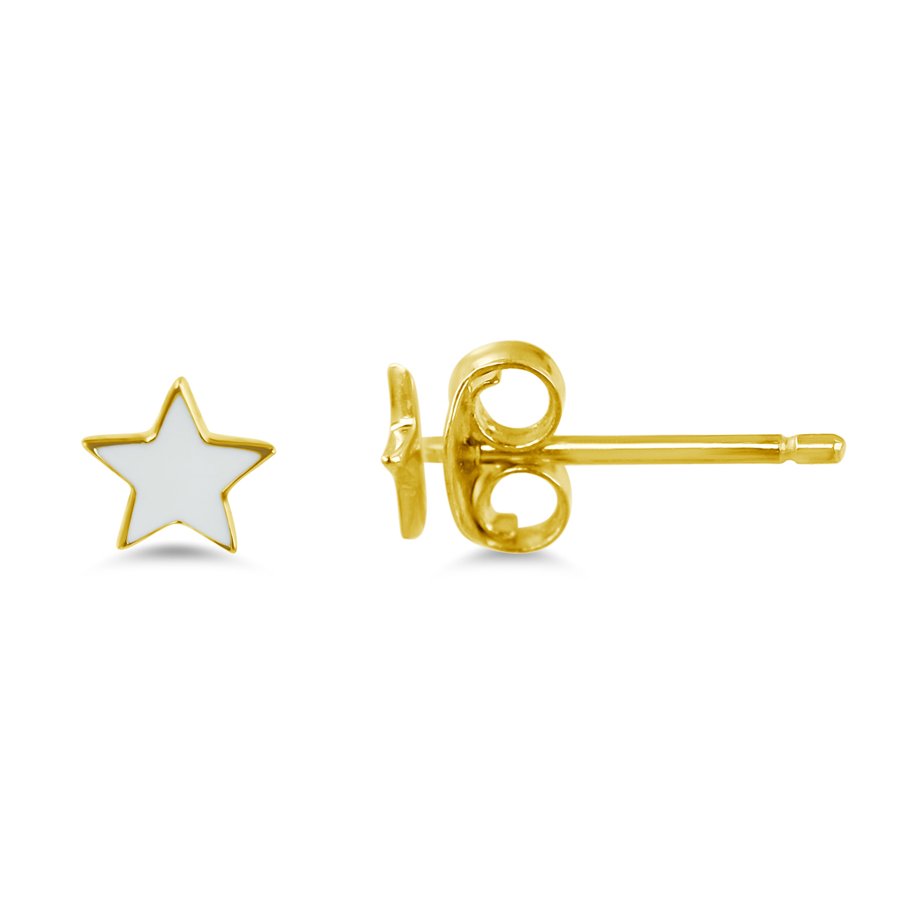 14k Enamel Post Earring