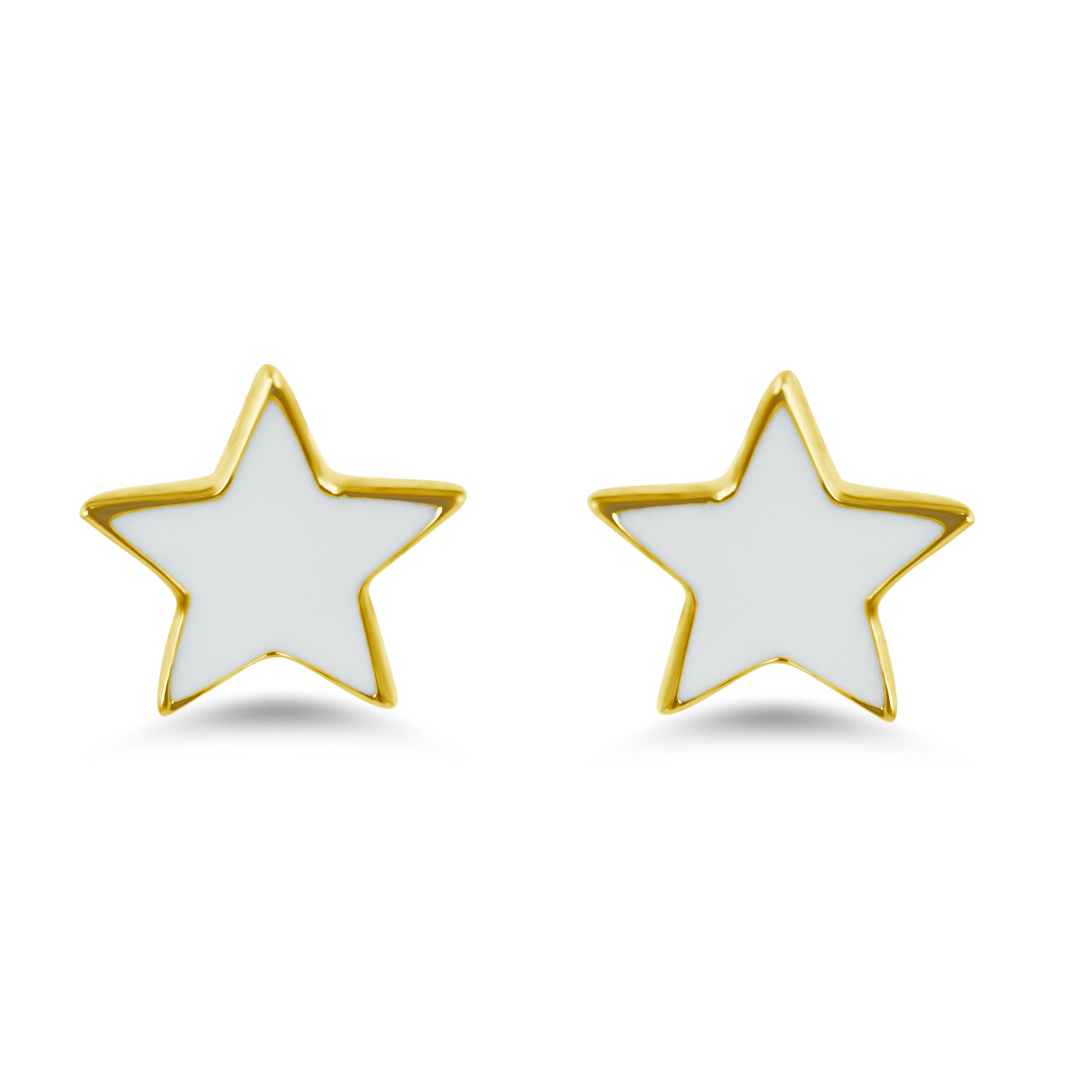 14k Enamel Post Earring
