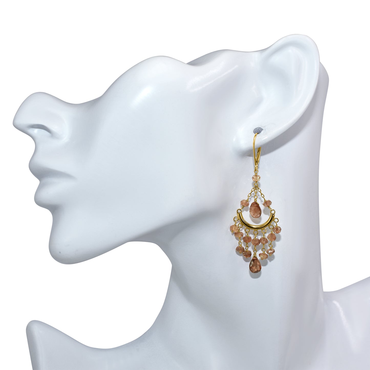 14k Andalusite Chandelier Leverback Earring