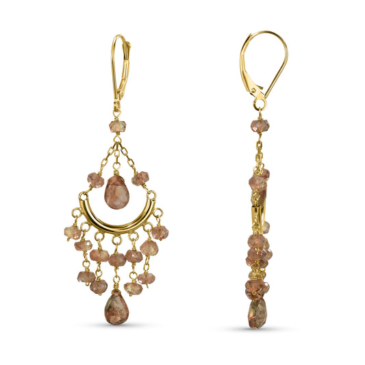 14k Andalusite Chandelier Leverback Earring