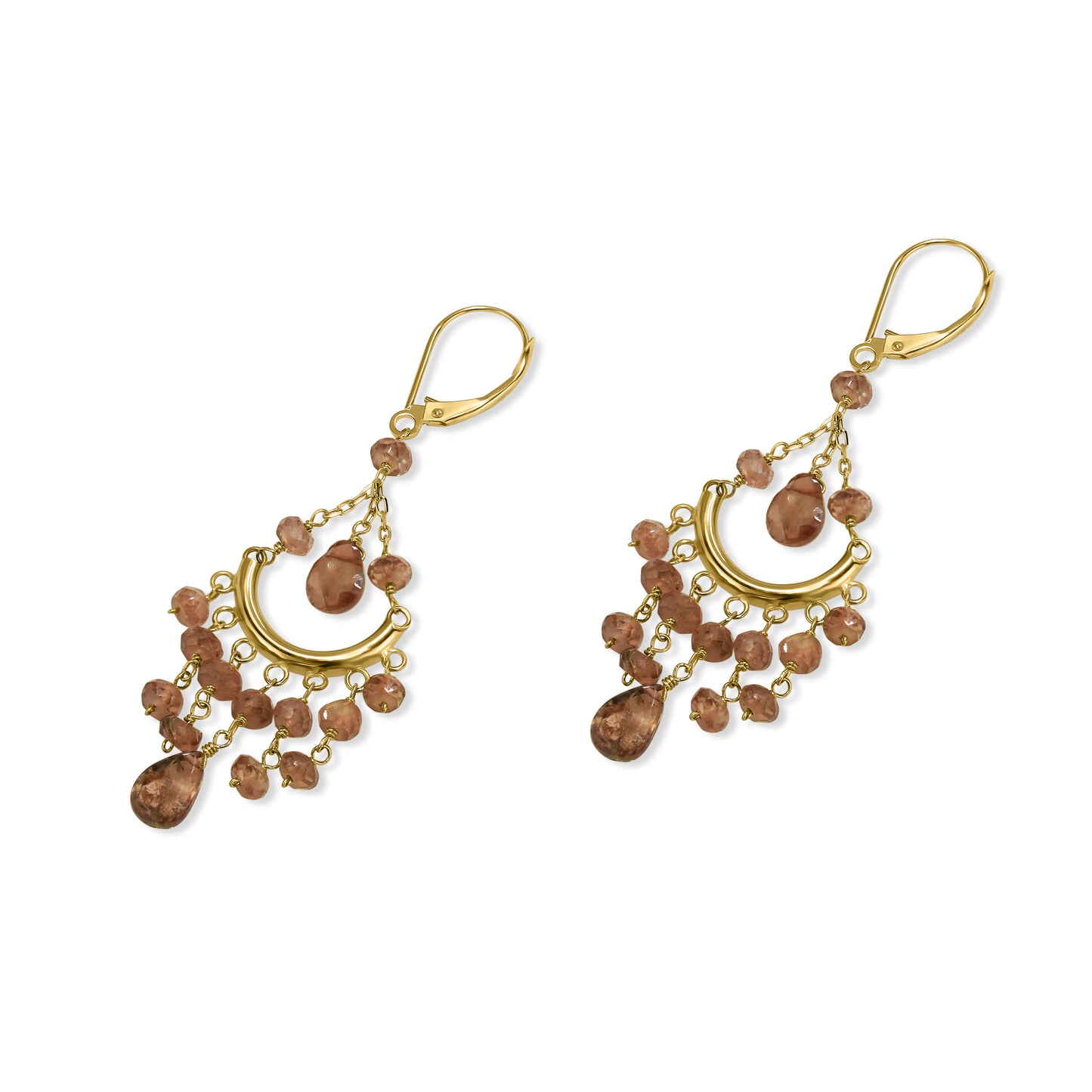 14k Andalusite Chandelier Leverback Earring