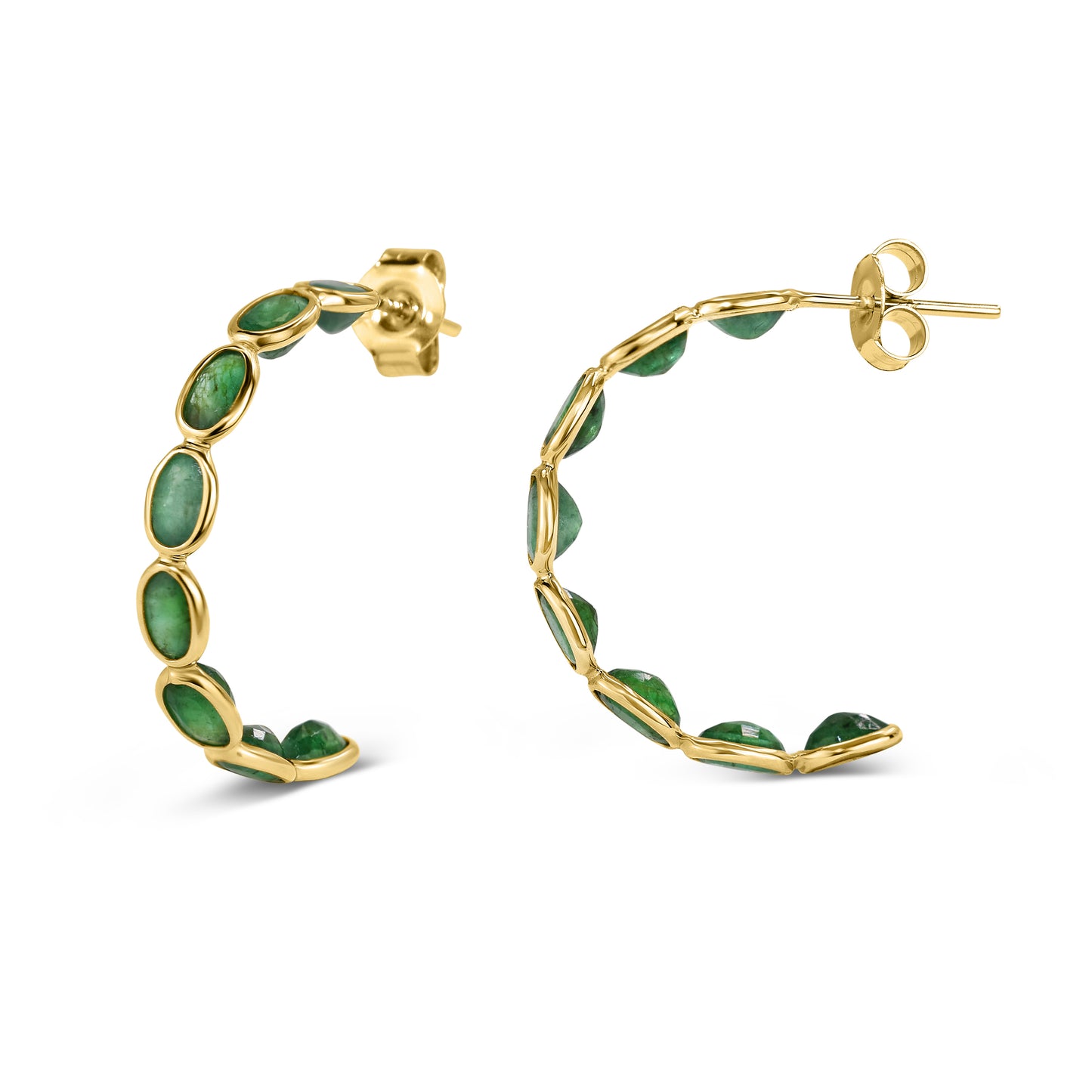 14k Oval Hoop Earring