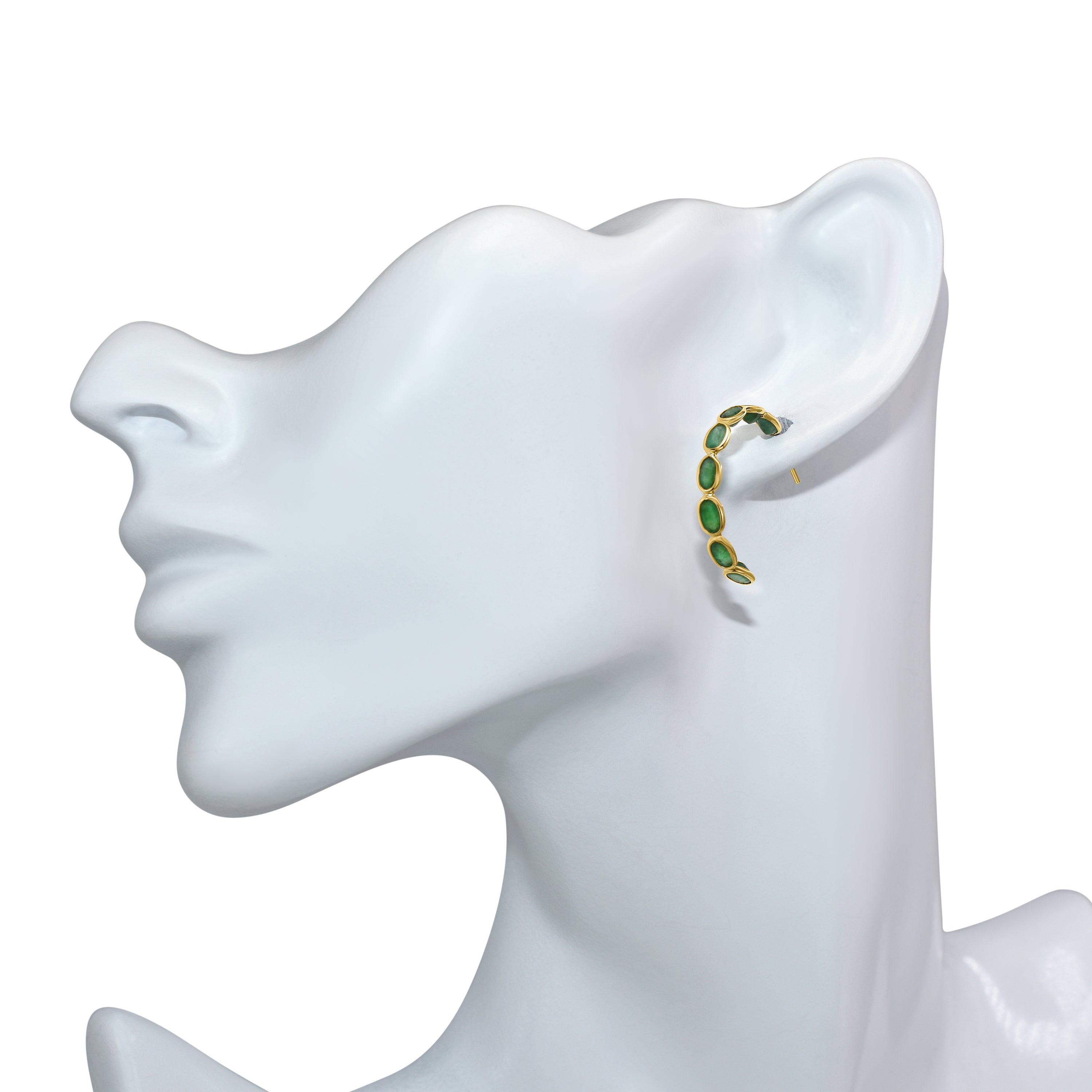 14k Oval Hoop Earring