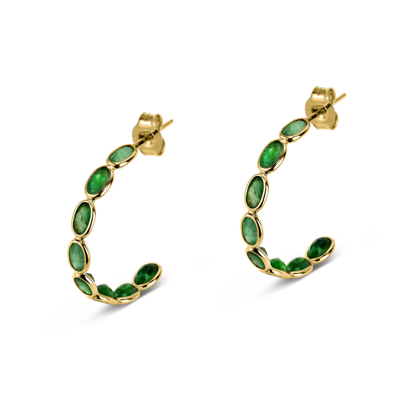 14k Oval Hoop Earring