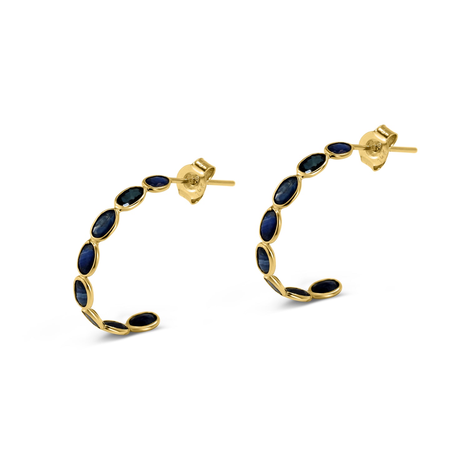 14k Oval Hoop Earring