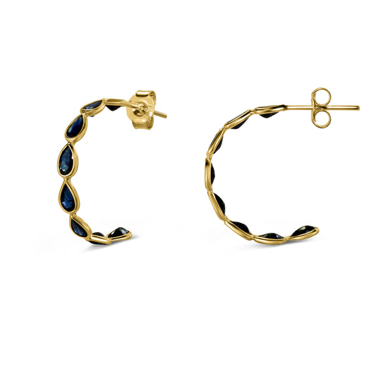 14k Pear Shape Hoop Earring