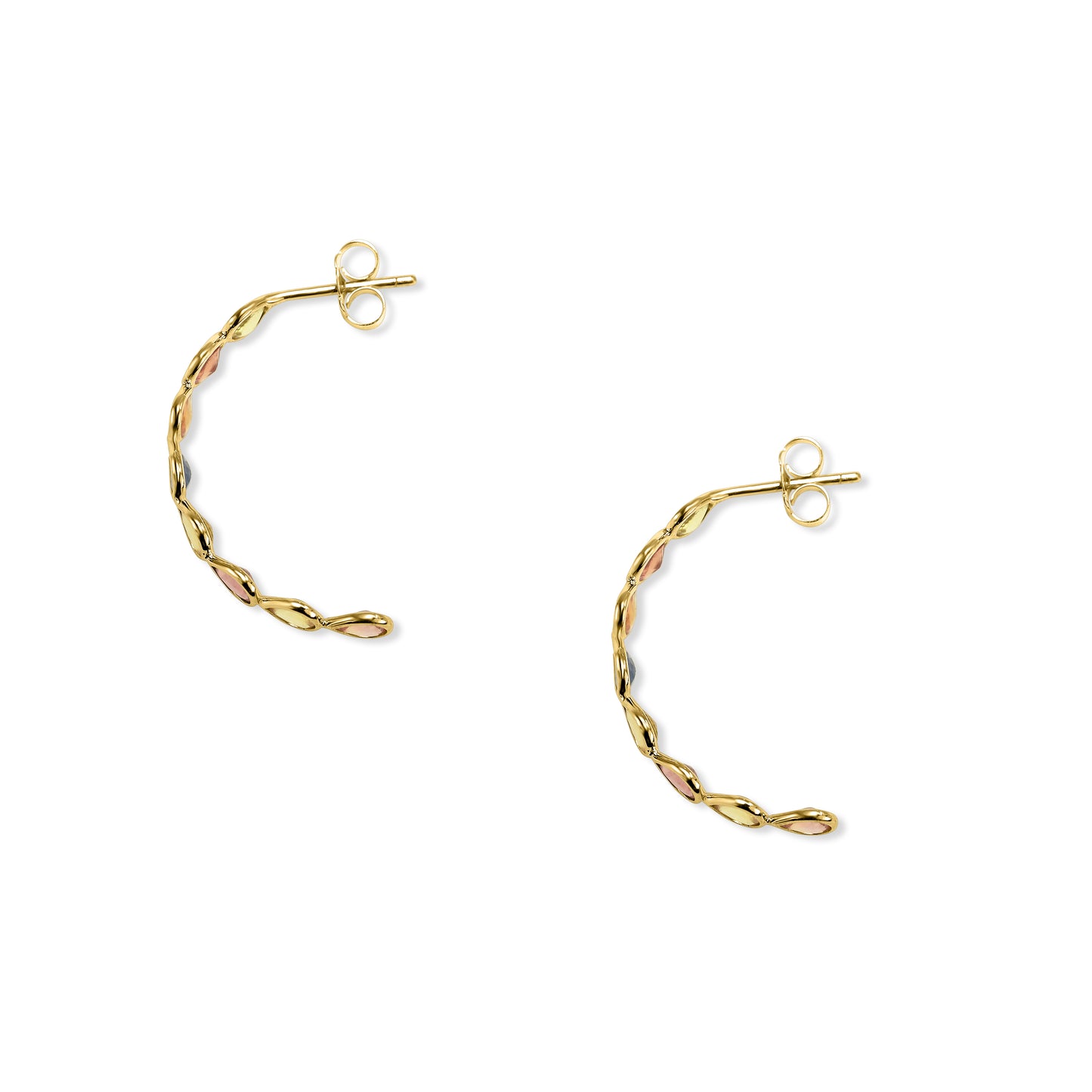 14k Pear Shape Hoop Earring