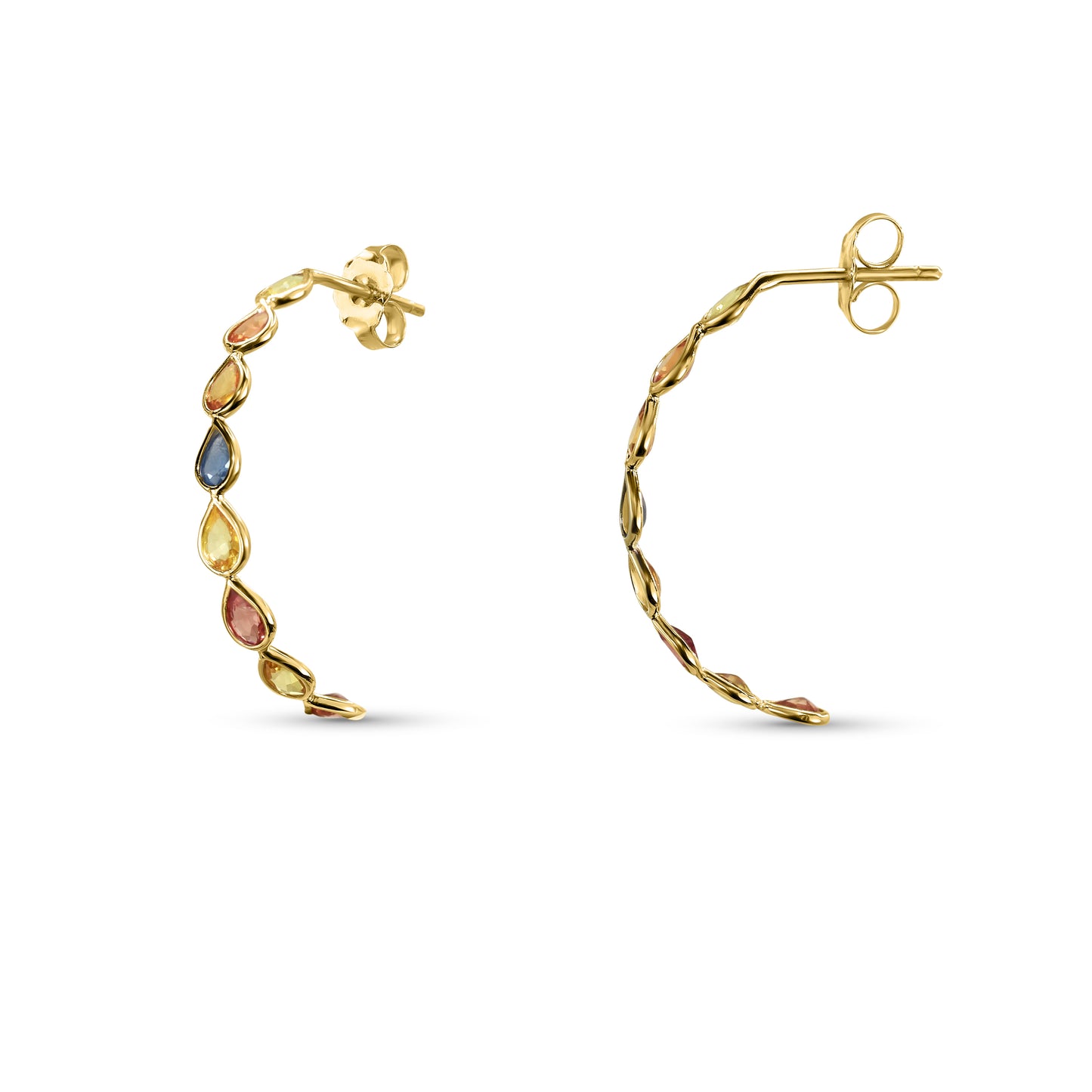 14k Pear Shape Hoop Earring