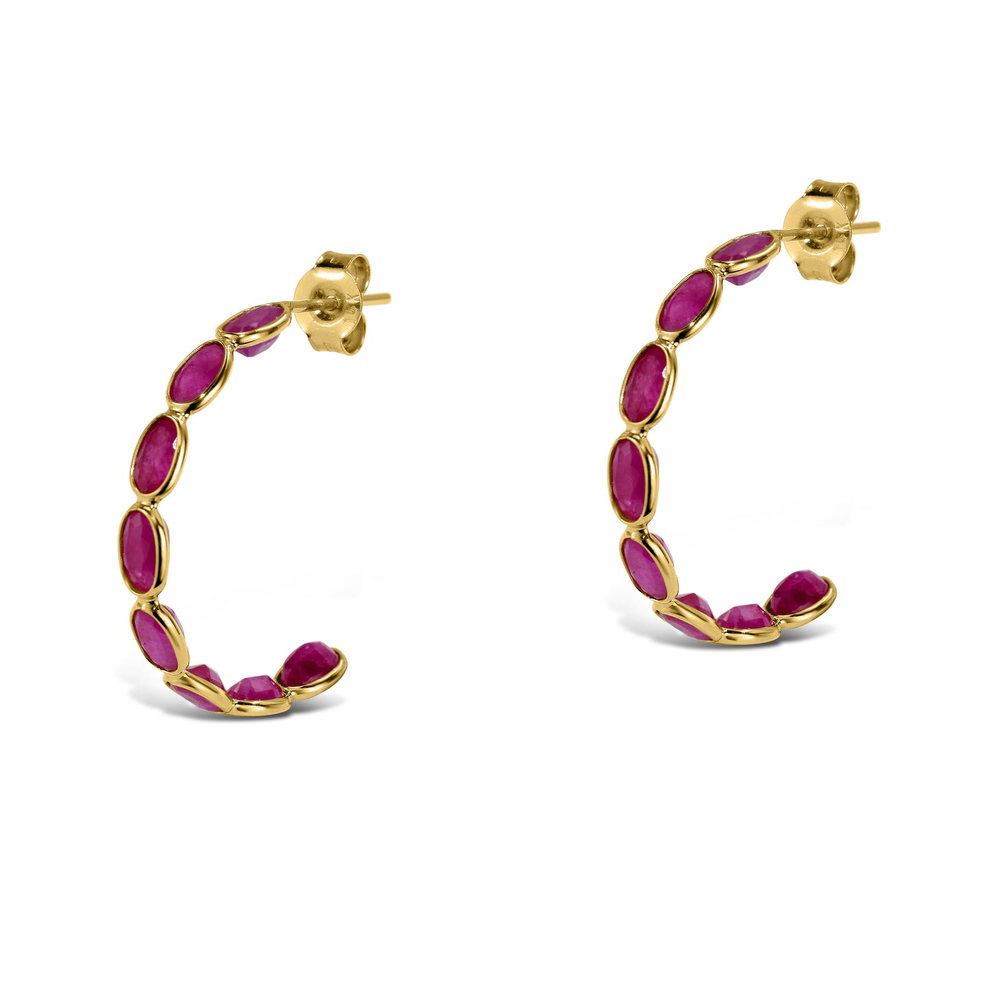 14k Oval Hoop Earring