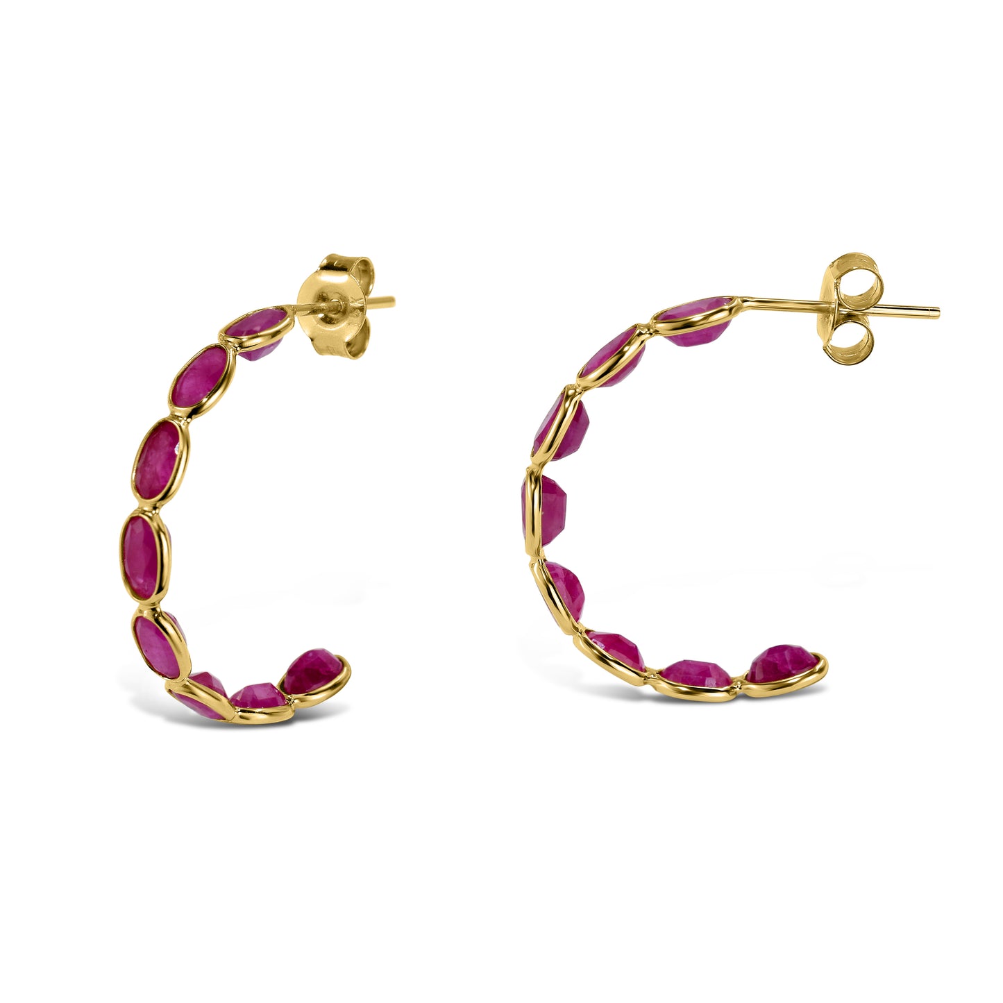 14k Oval Hoop Earring