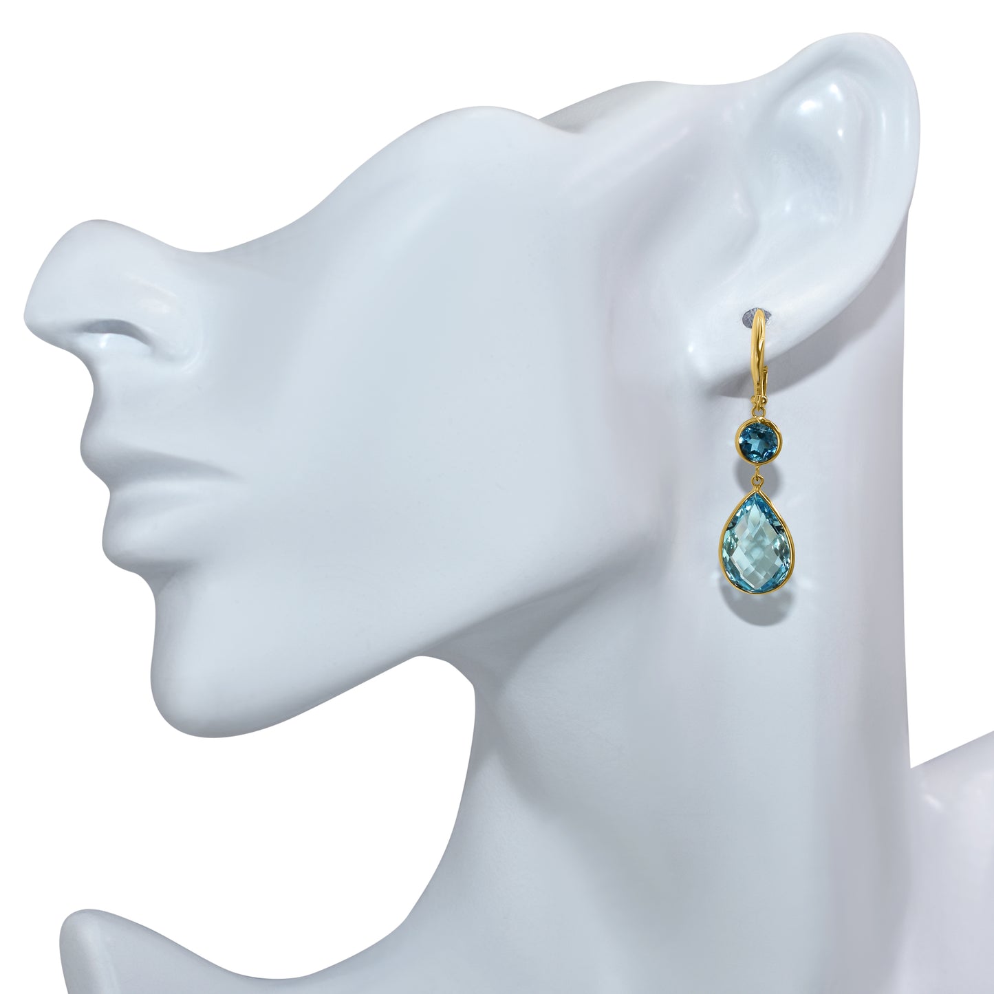 14k London Sky Blue Topaz Earring