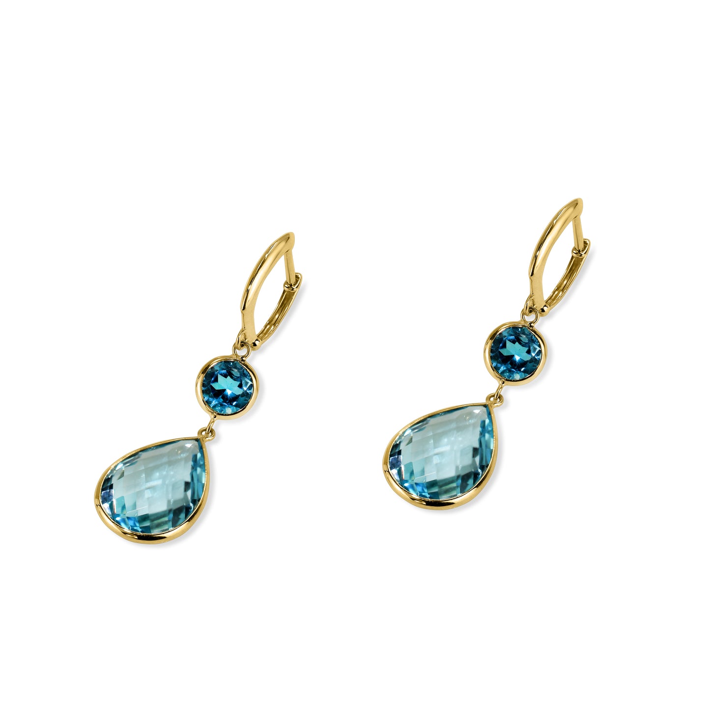 14k London Sky Blue Topaz Earring