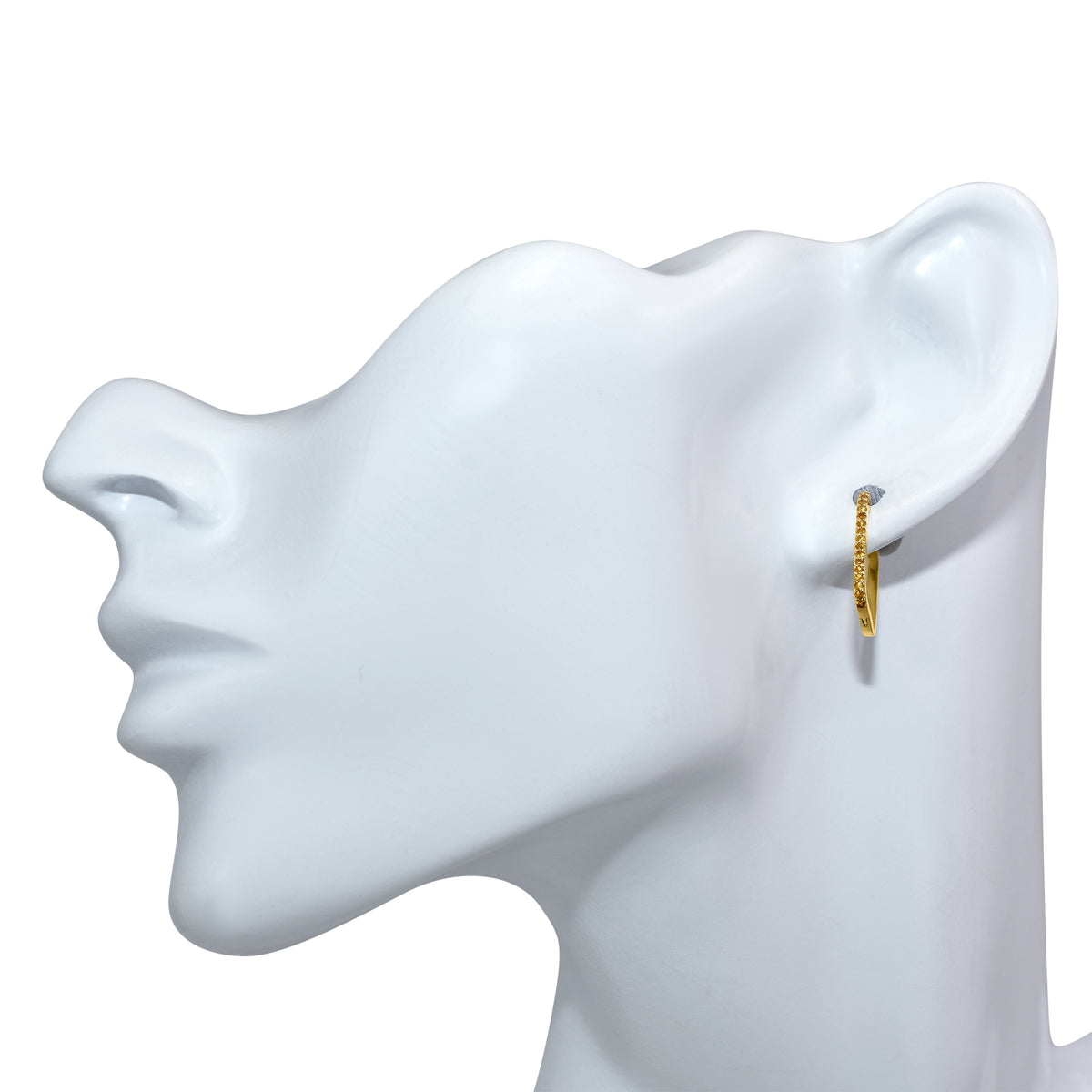 14k Gemstones U-Shape Earring