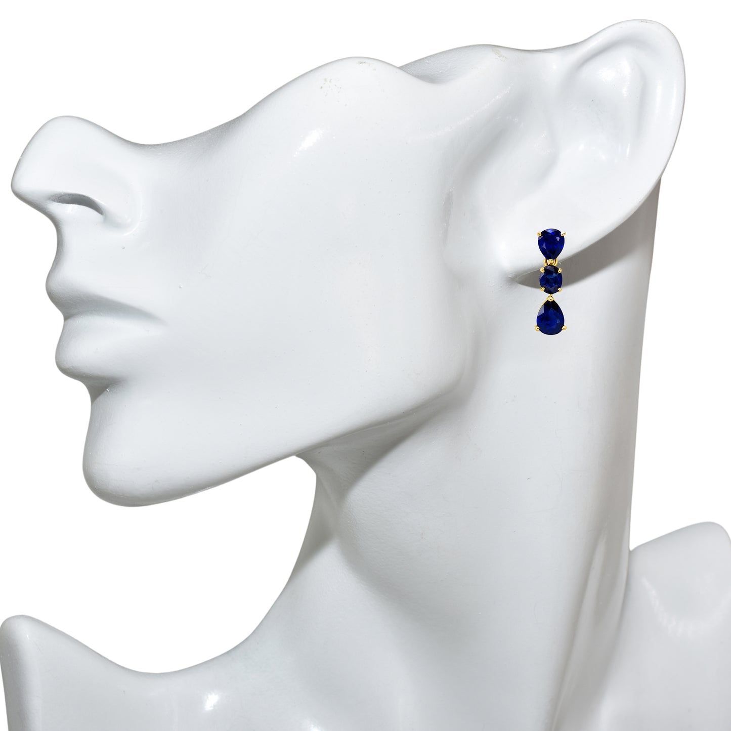 14k Sapphire Drop Earring