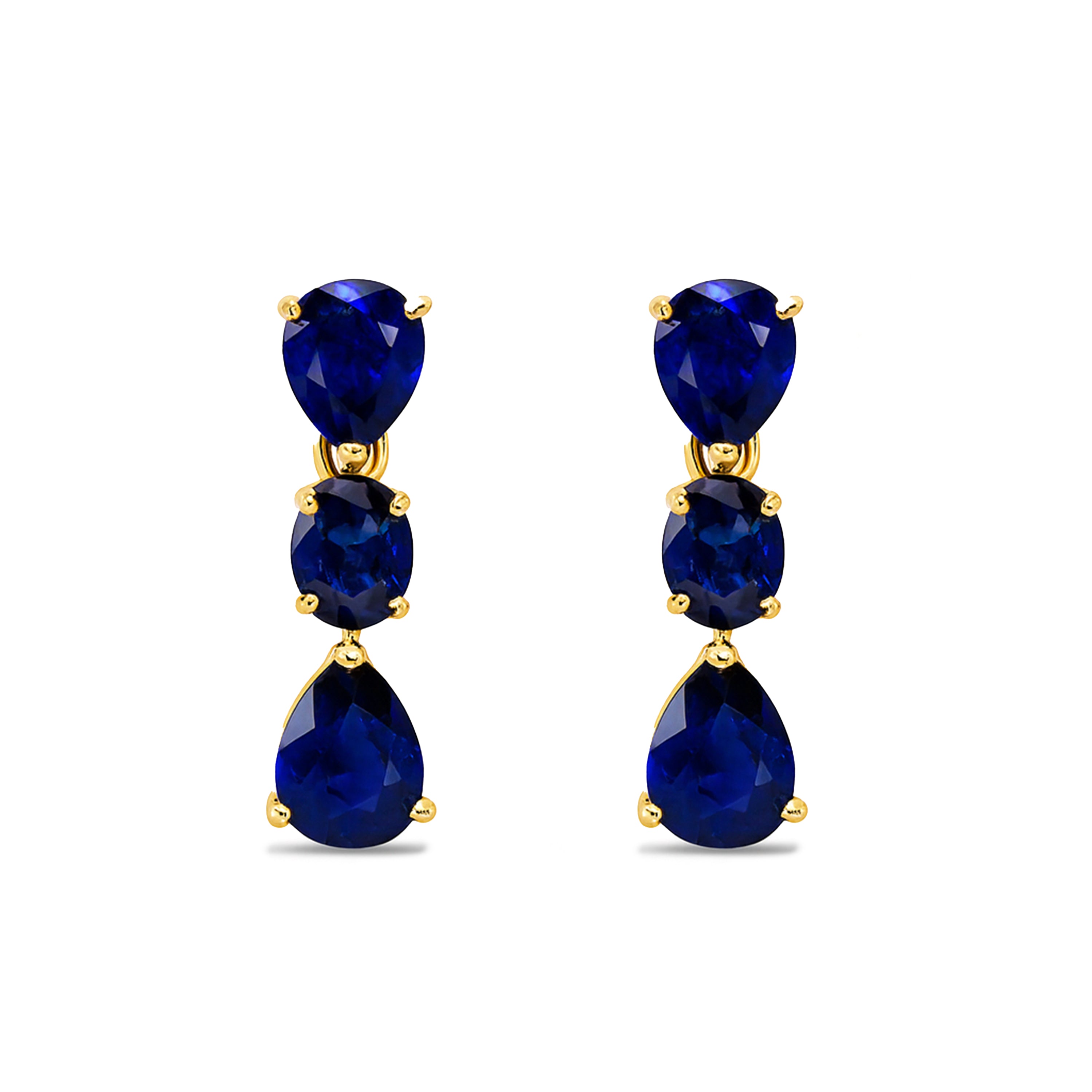 14k Sapphire Drop Earring