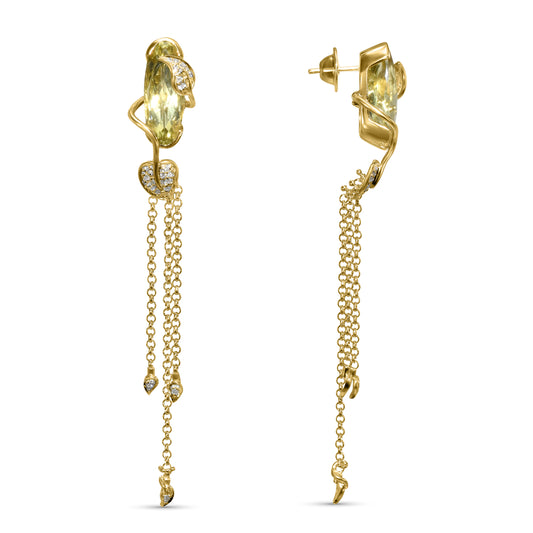 18k Oro Verde Diamond Earring