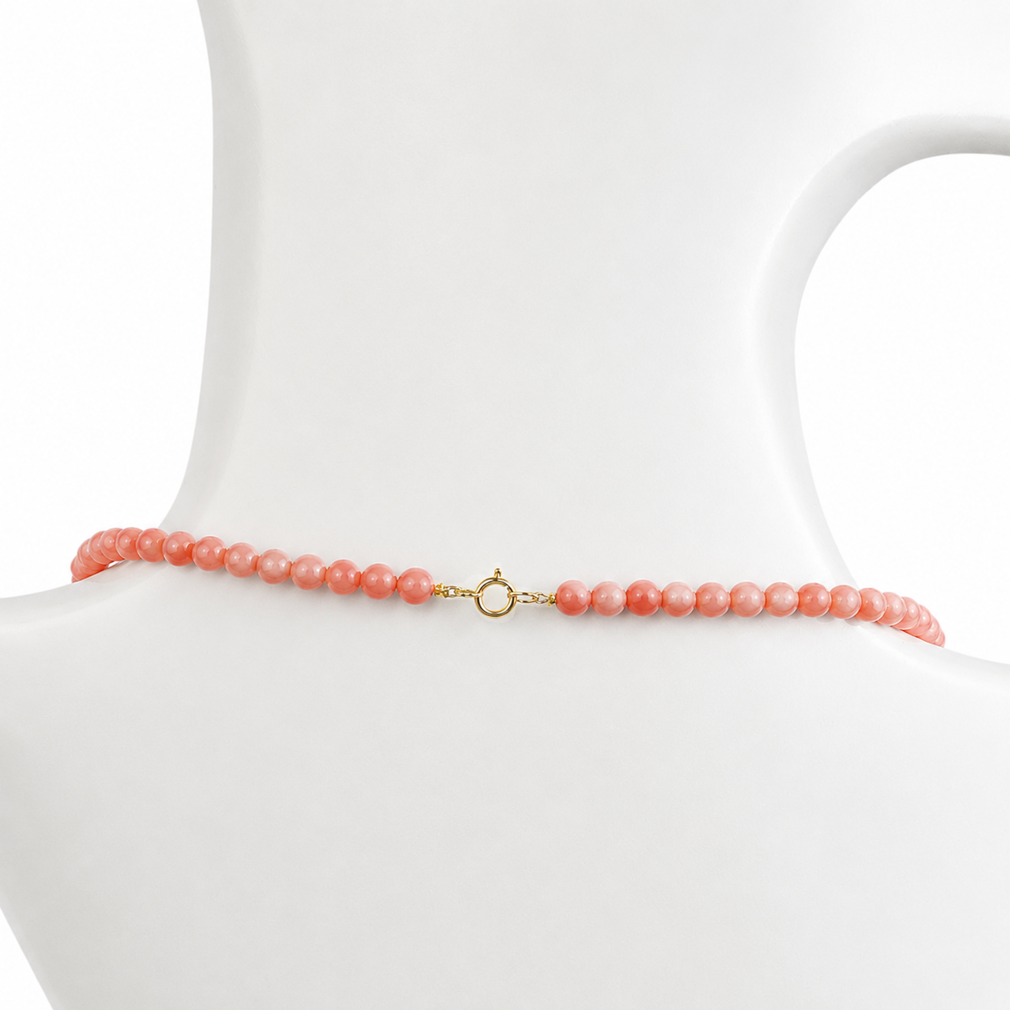 14k Pink Coral Rose Pendant Necklace