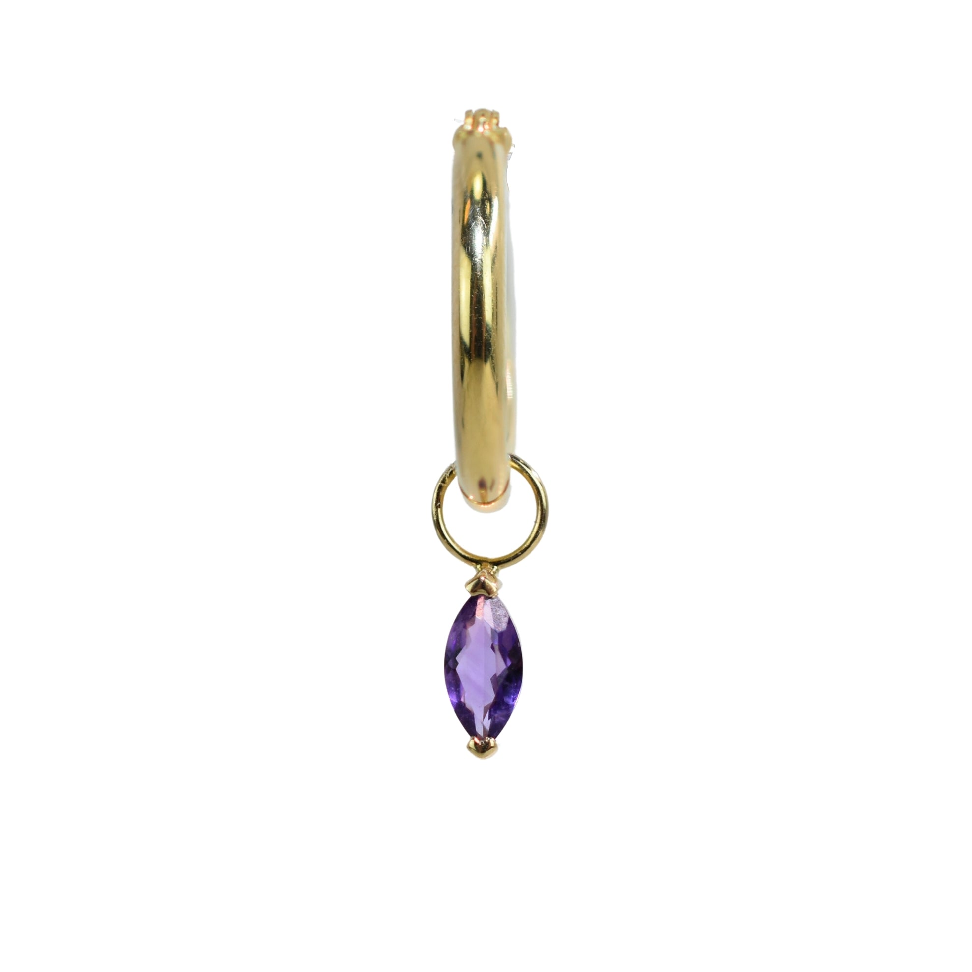 14k Marquise Amethyst Charm