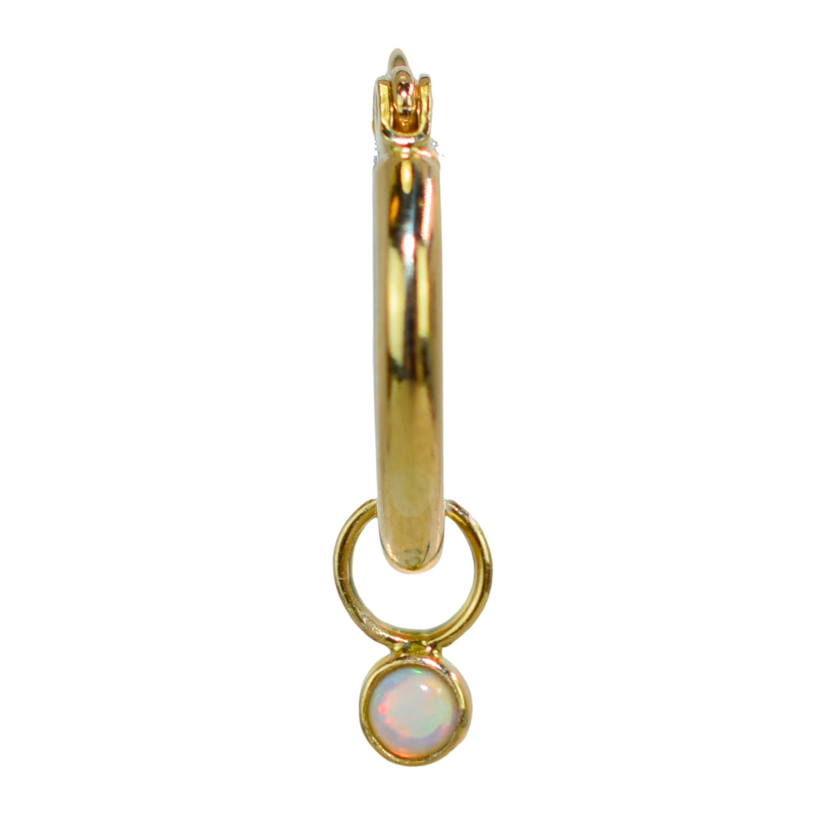14k Round Opal Bezel Charm