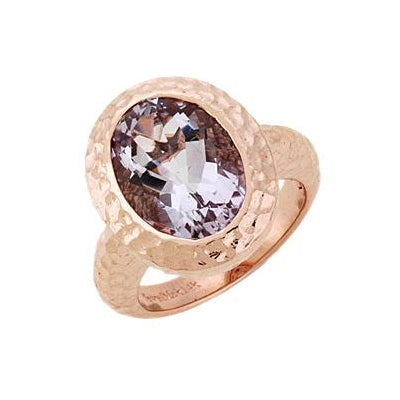 14k Rose Gold Amethyst Ring - Size 7
