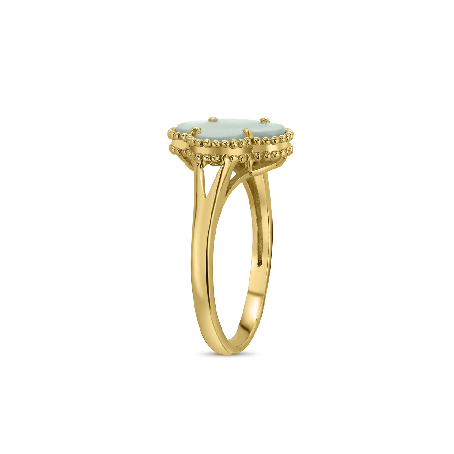 14k Yellow Gold Clover Ring