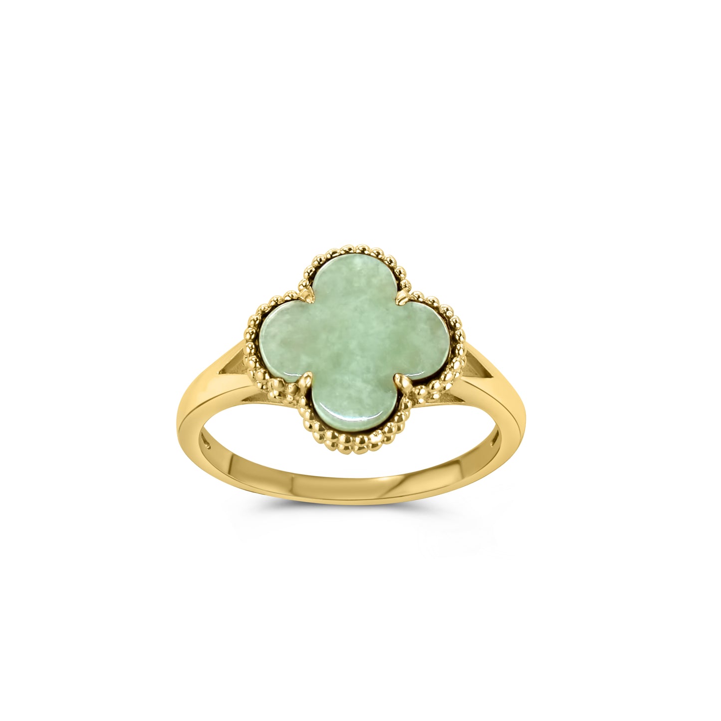 14k Yellow Gold Clover Ring