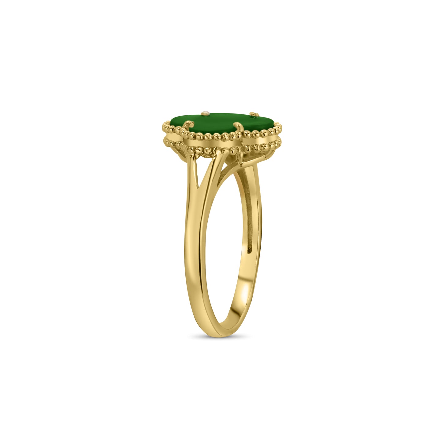 14k Yellow Gold Clover Ring