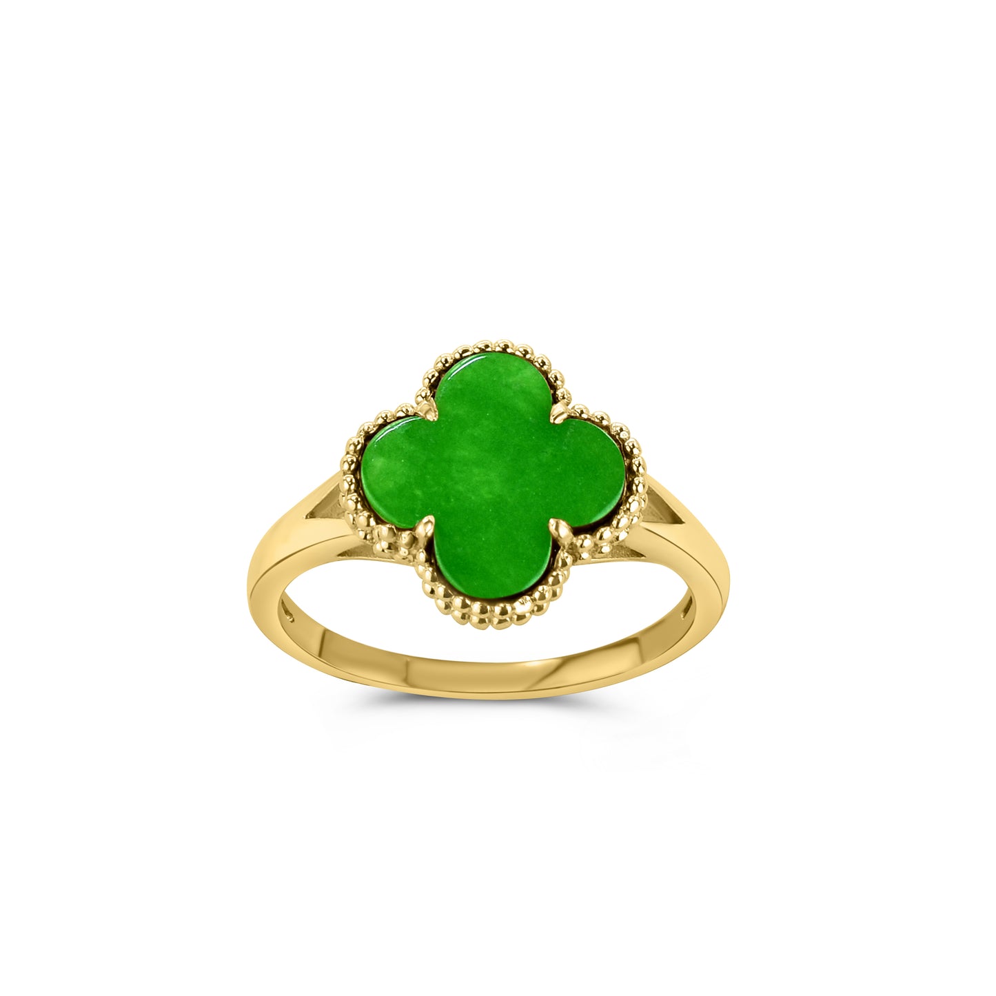14k Yellow Gold Clover Ring