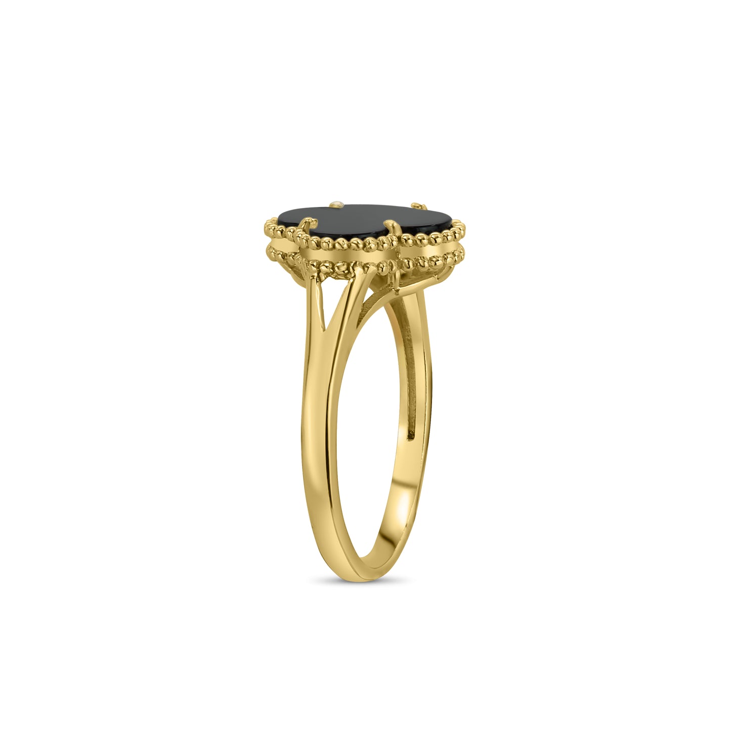 14k Yellow Gold Clover Ring