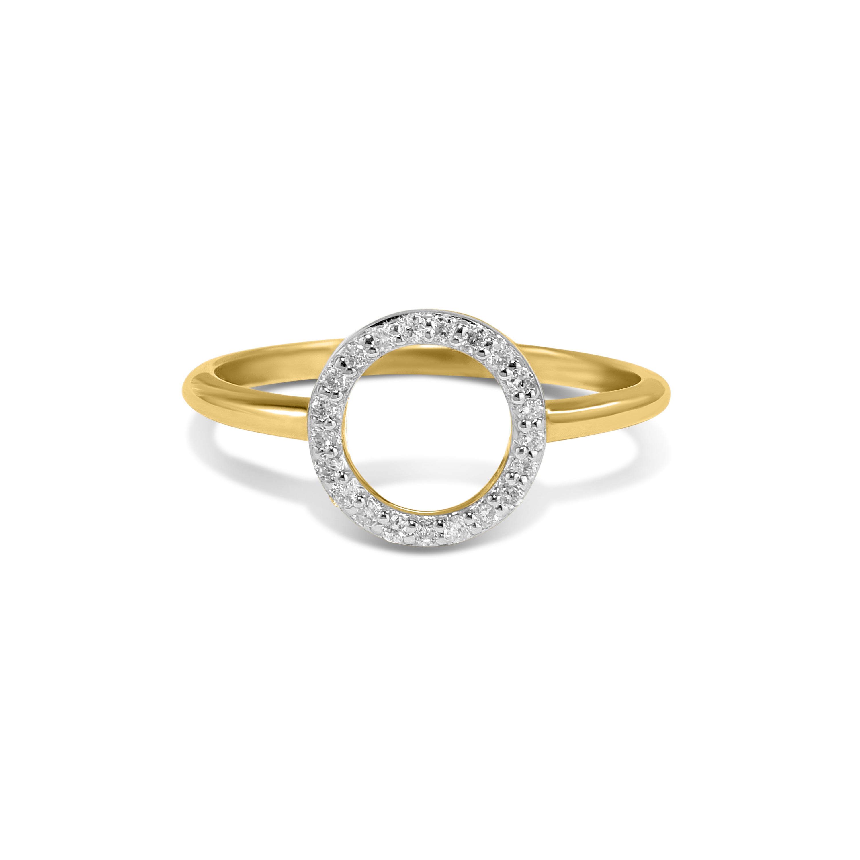 14k Open Circle Ring