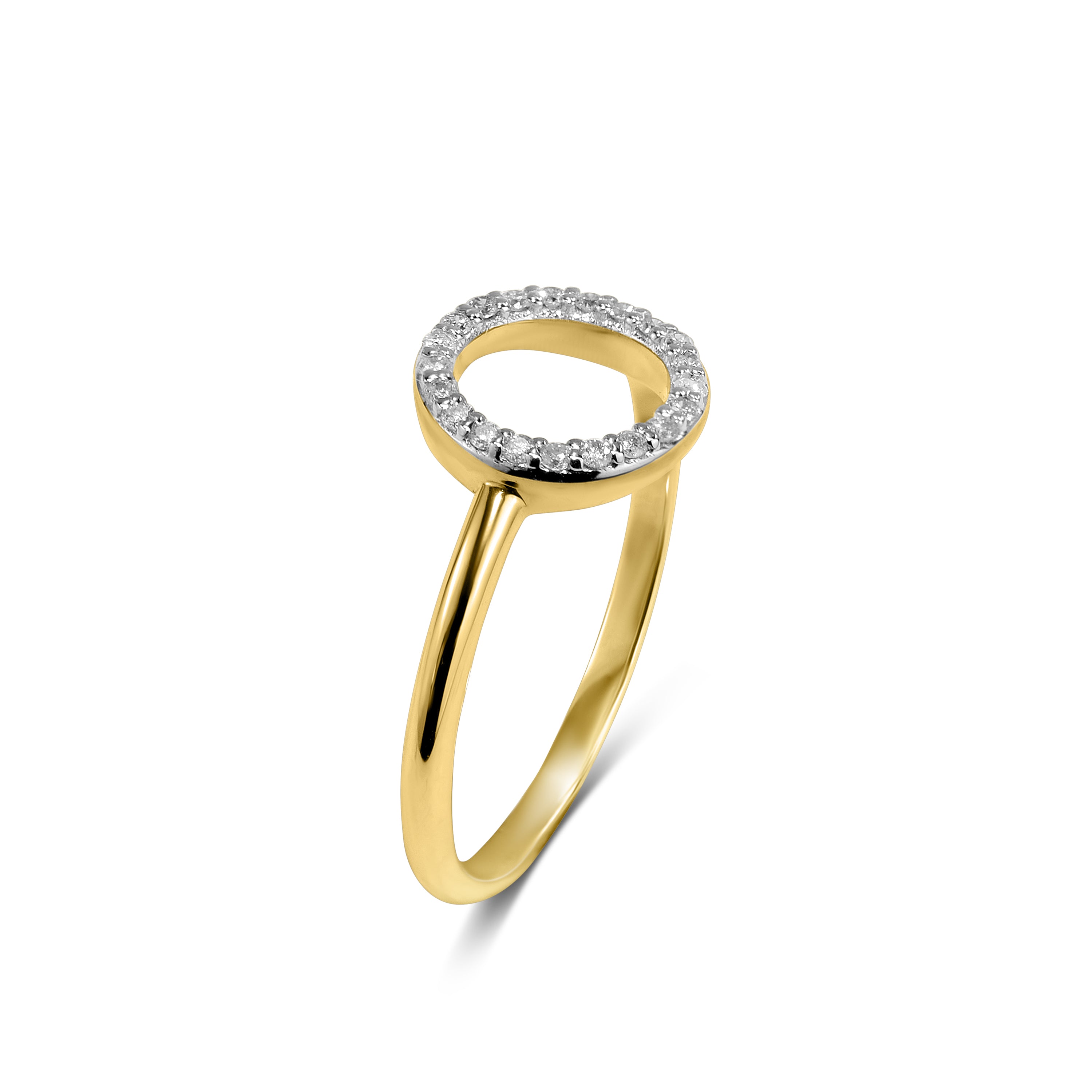 14k Open Circle Ring