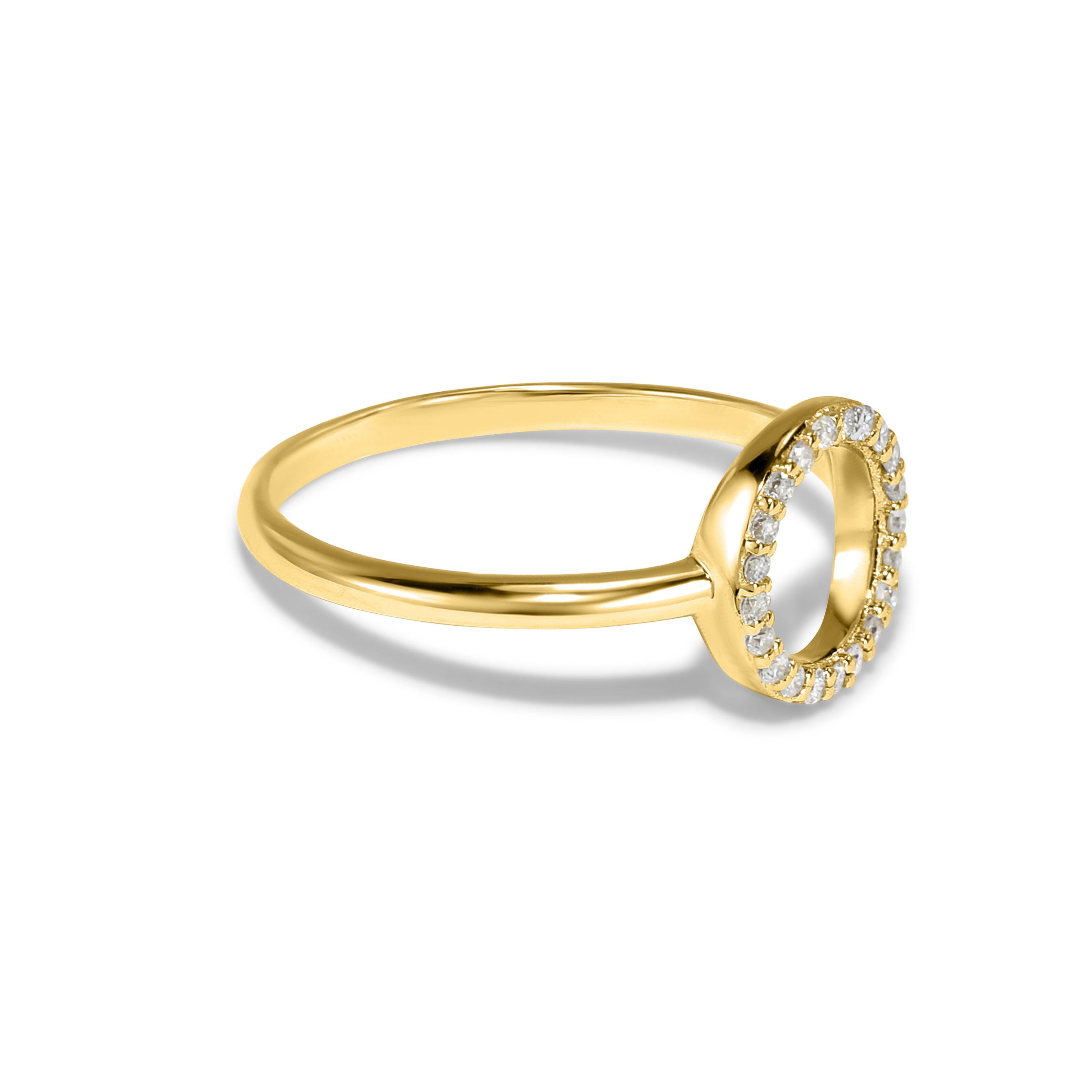 14k Open Circle Ring