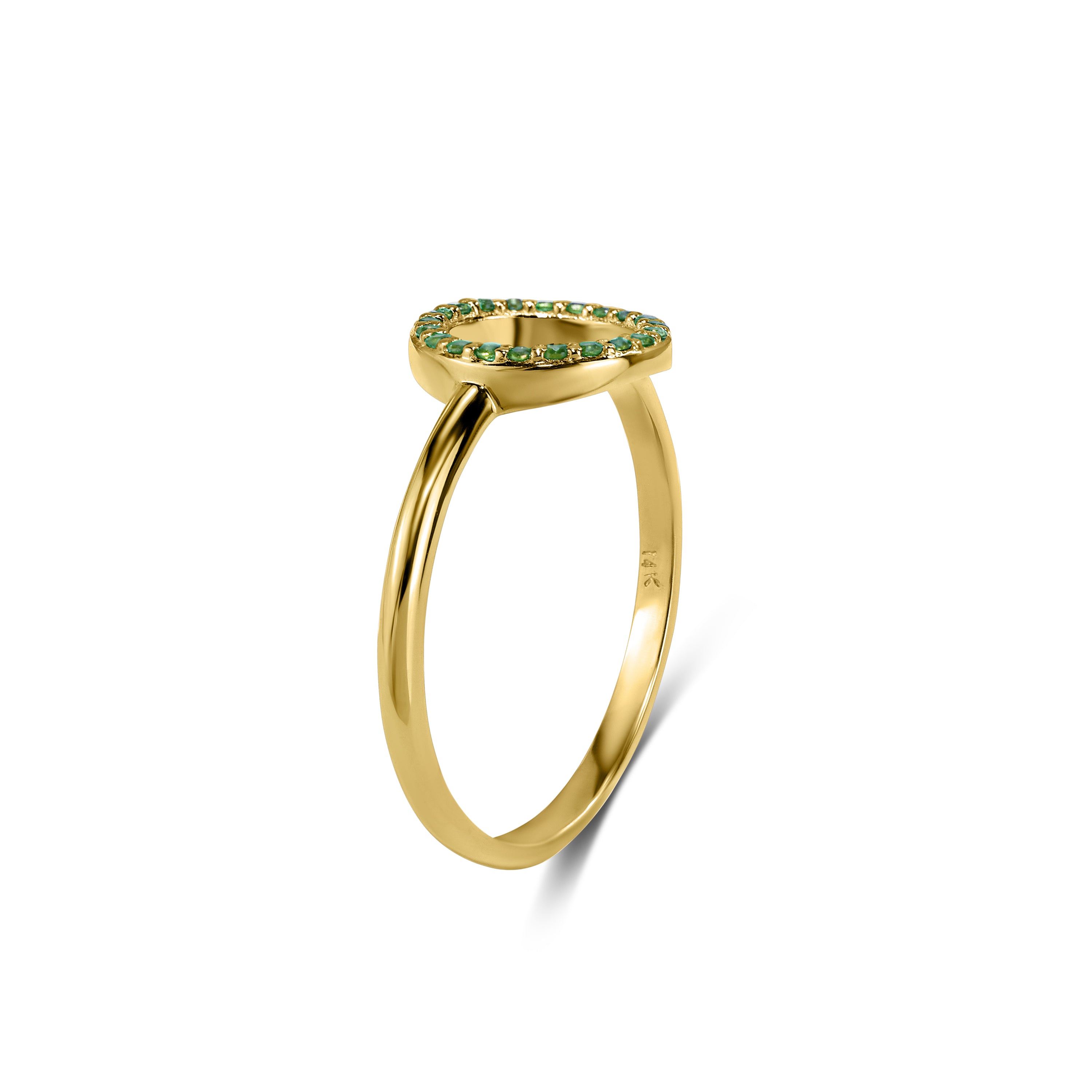 14k Open Circle Ring