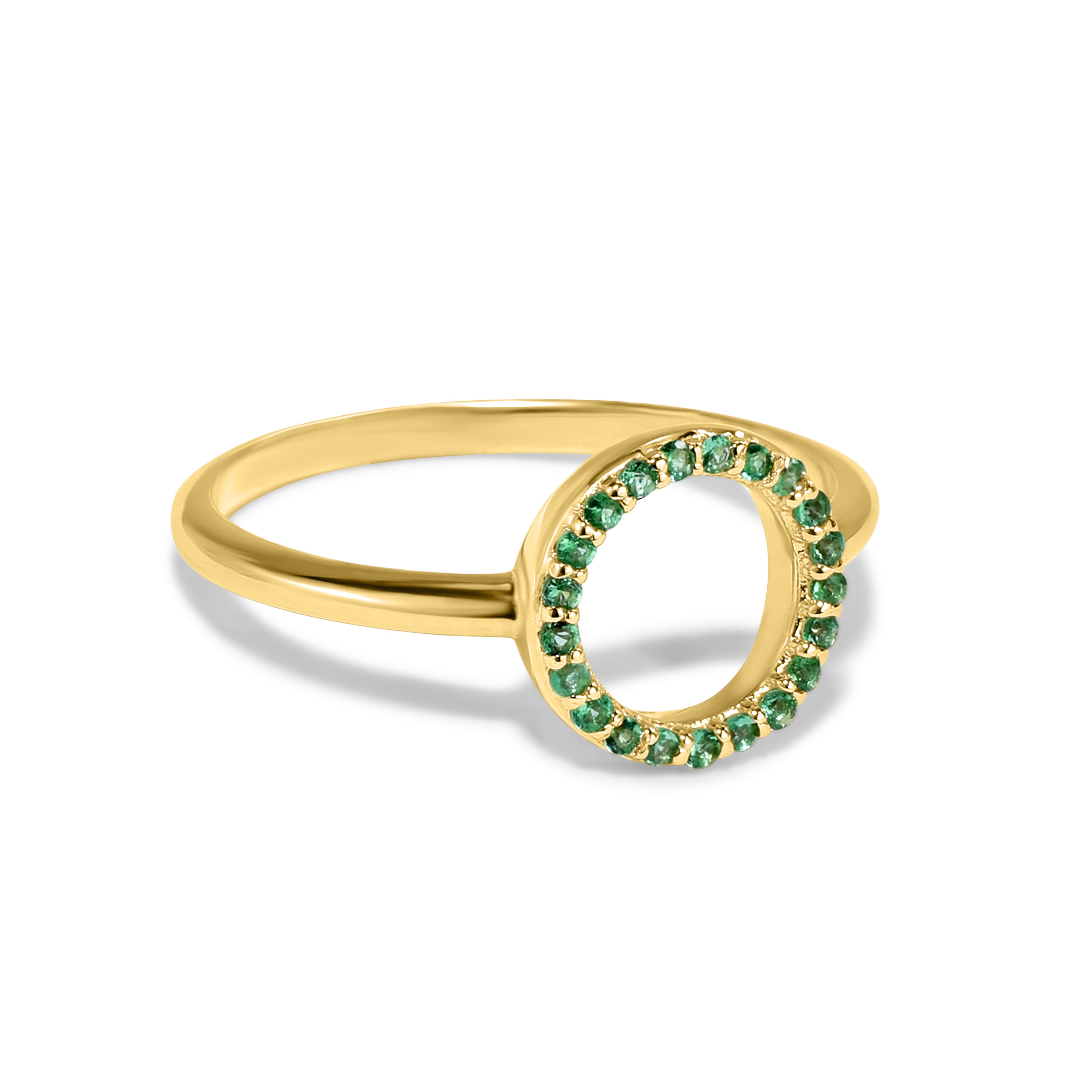 14k Open Circle Ring