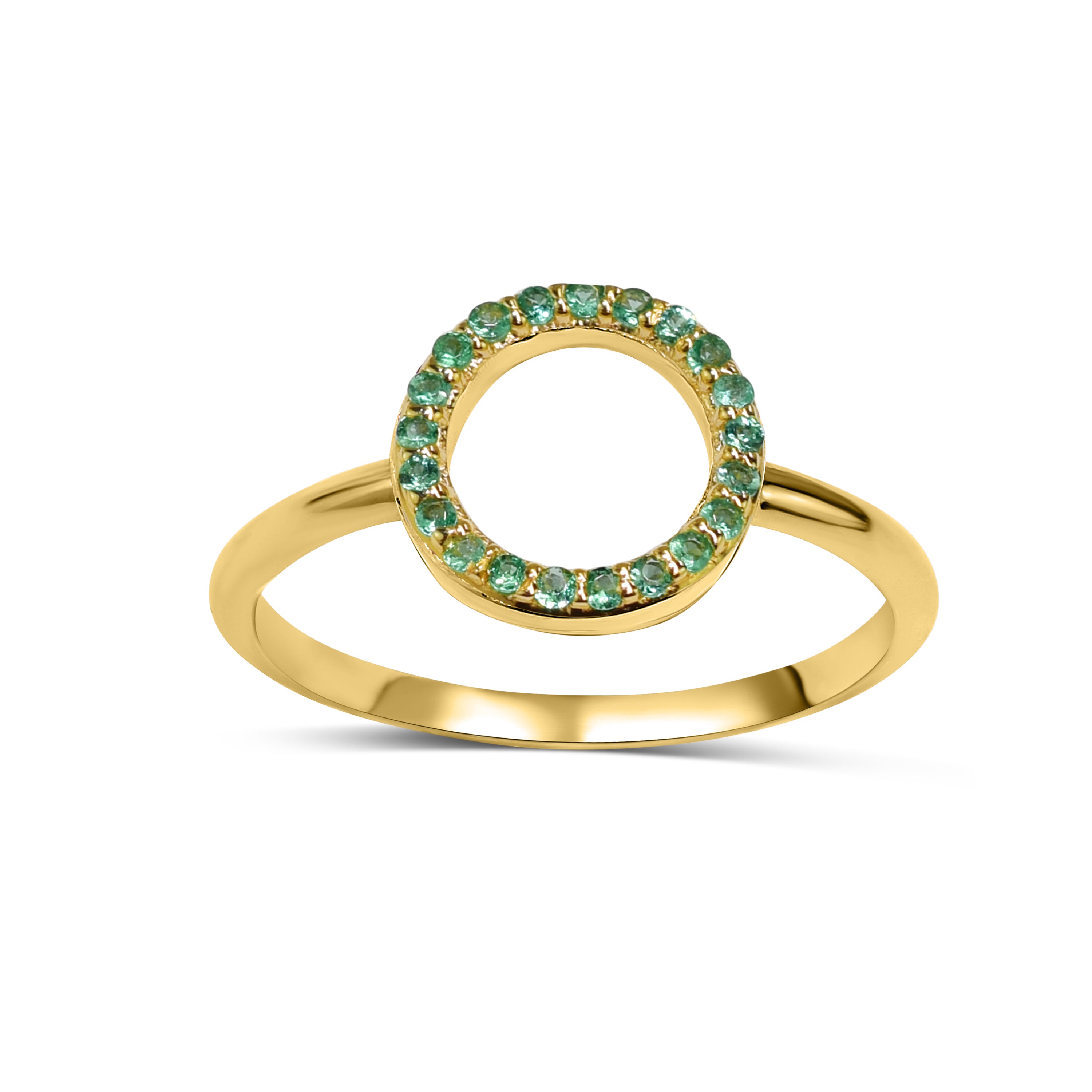 14k Open Circle Ring