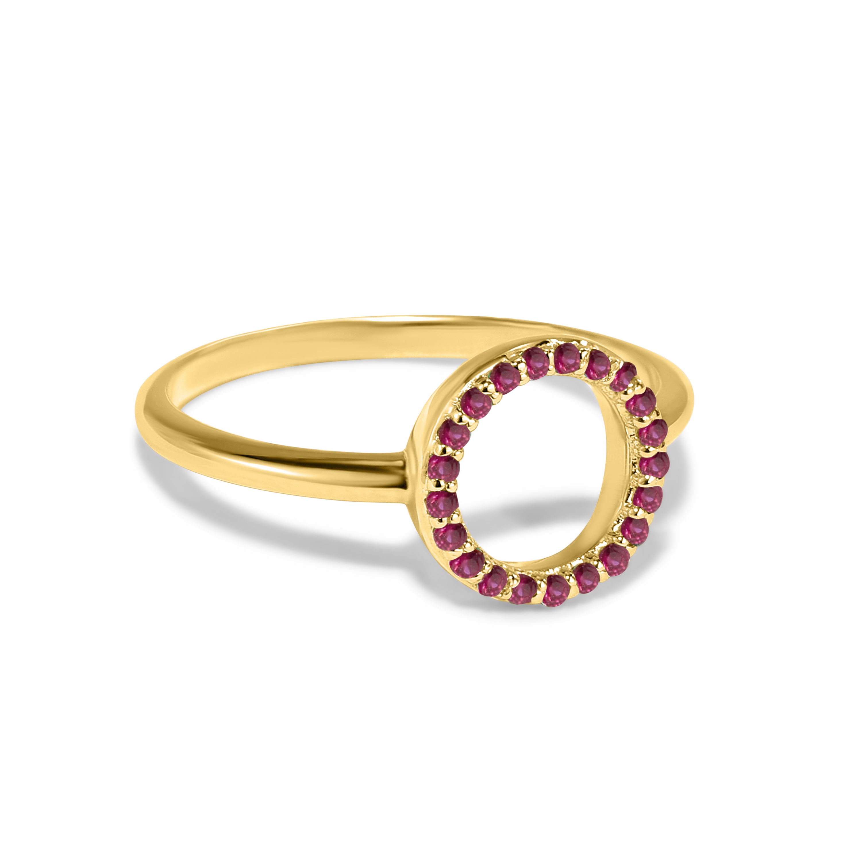 14k Open Circle Ring