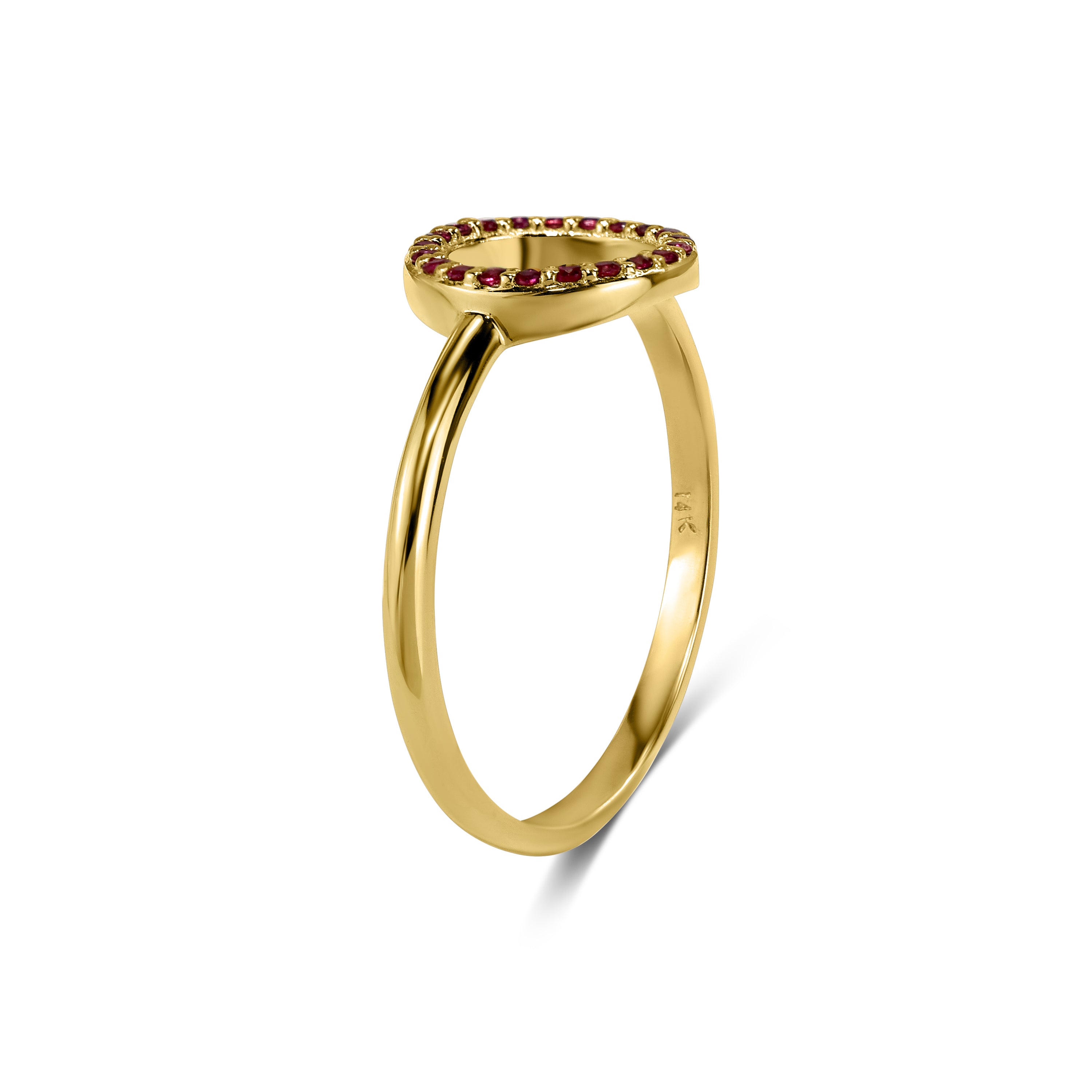 14k Open Circle Ring