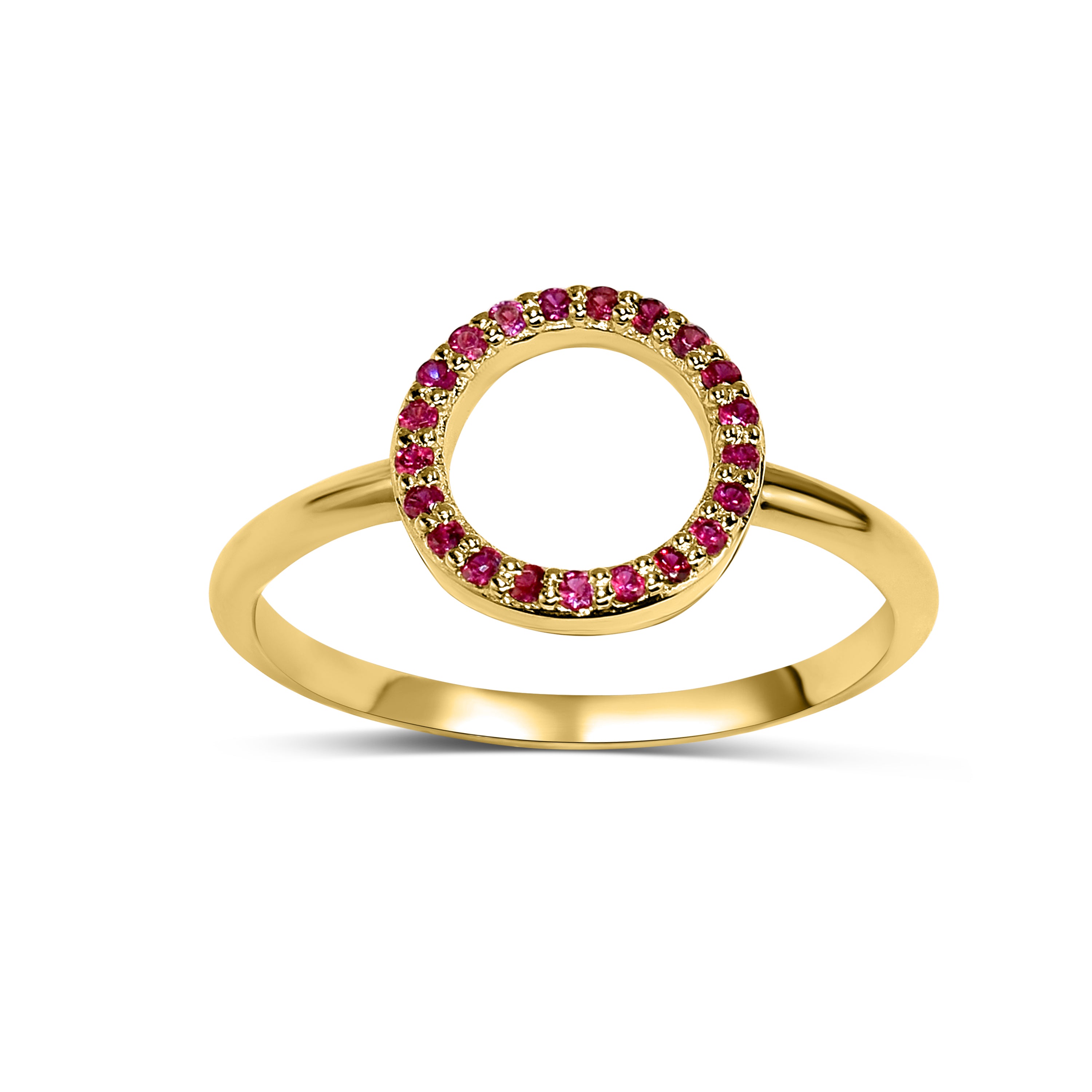 14k Open Circle Ring