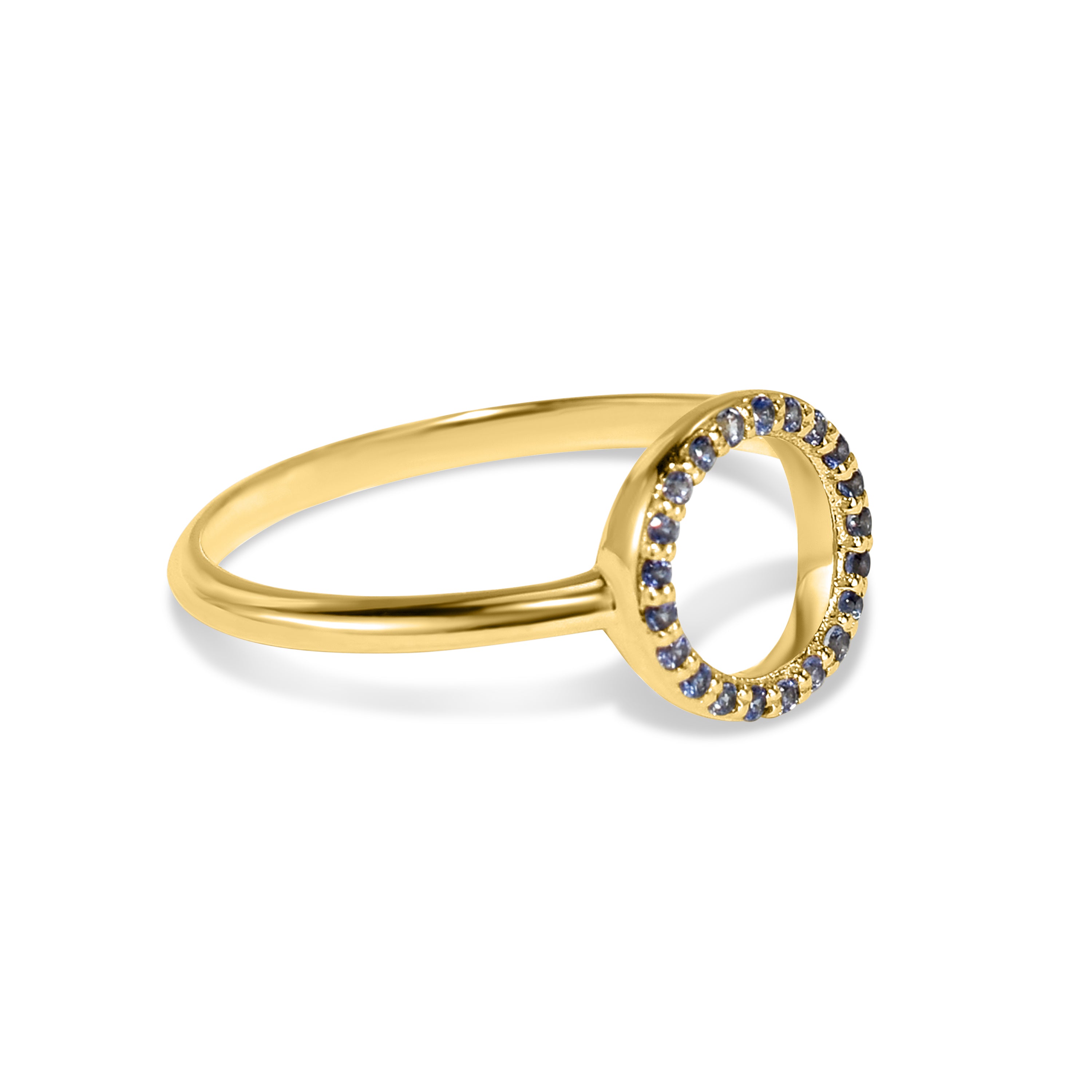 14k Open Circle Ring