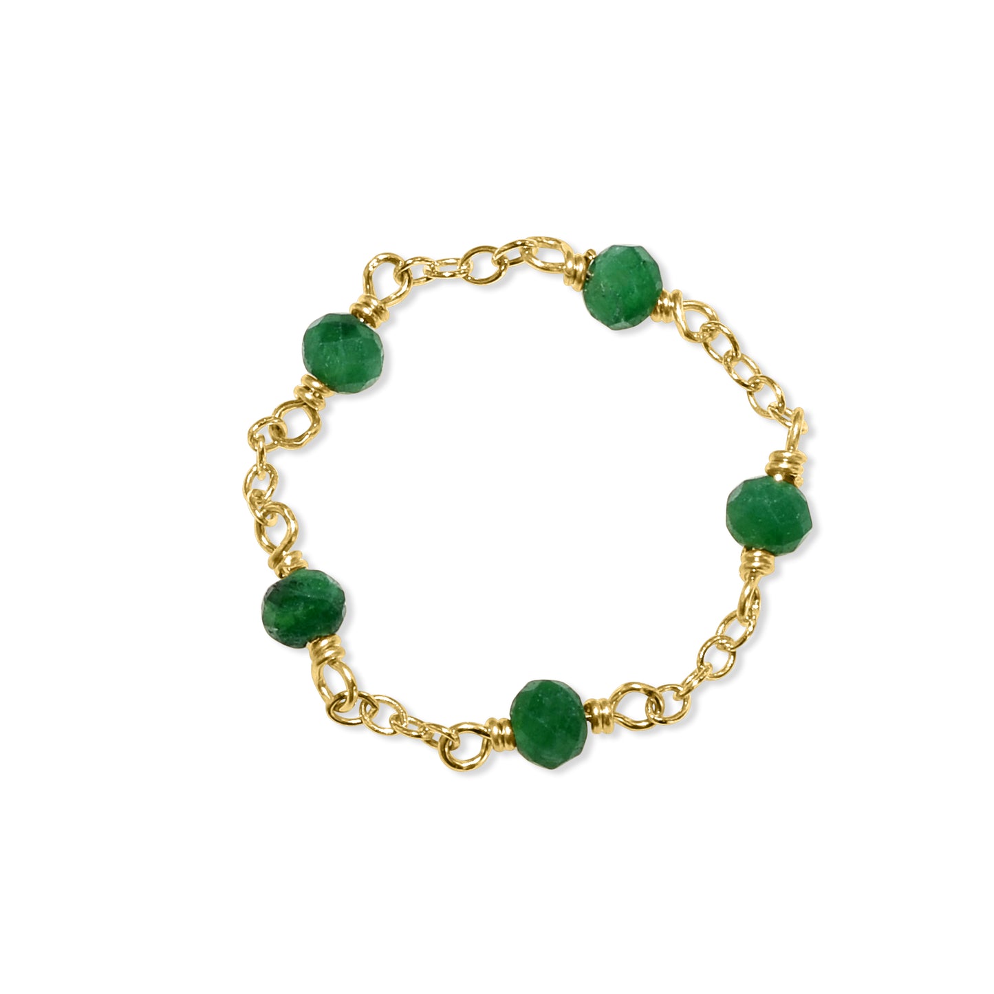 14k Gold Chain Stackable Ring