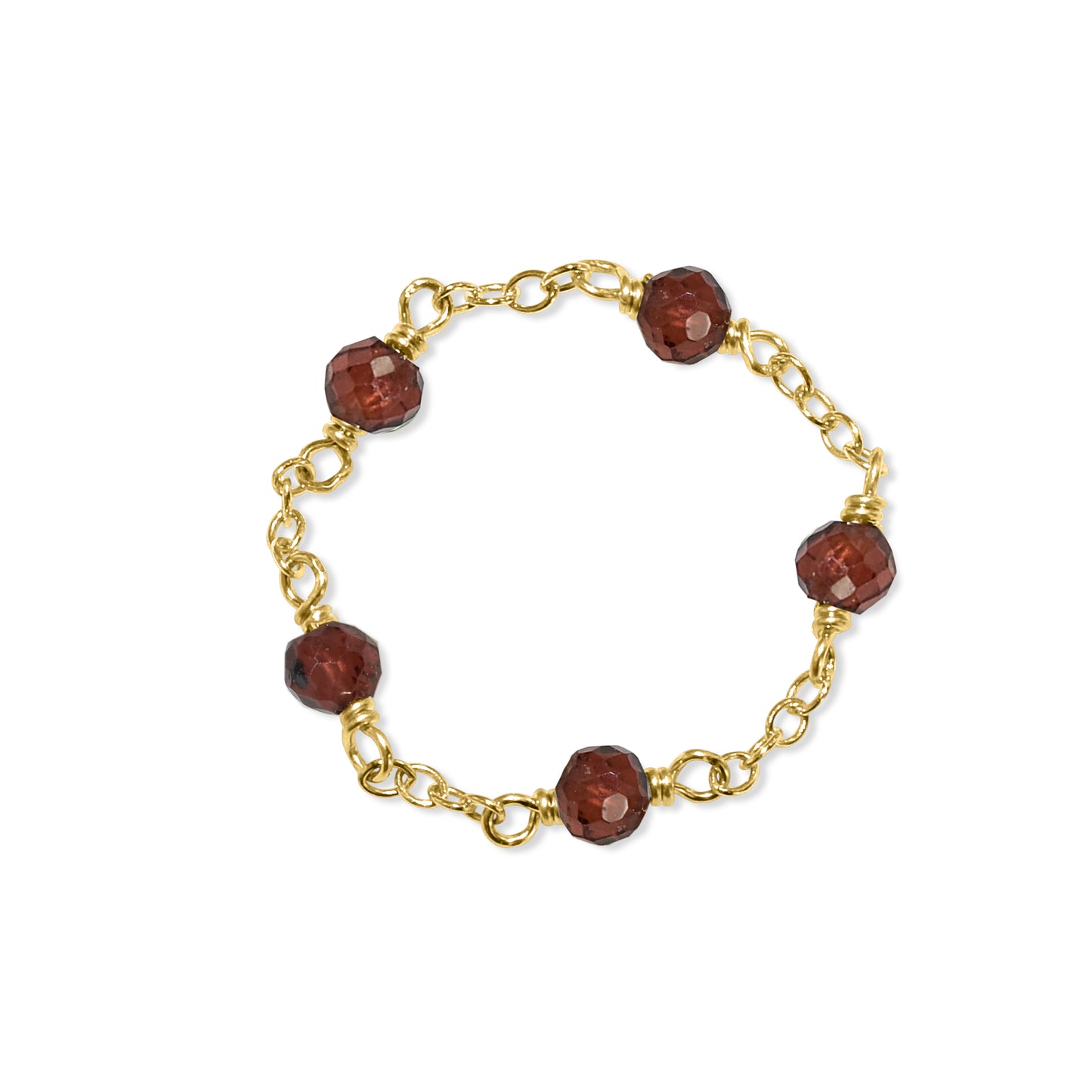 14k Gold Chain Stackable Ring
