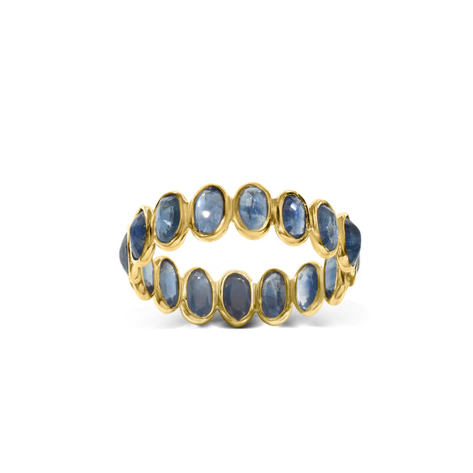 14k Sapphire Oval Bezel Ring