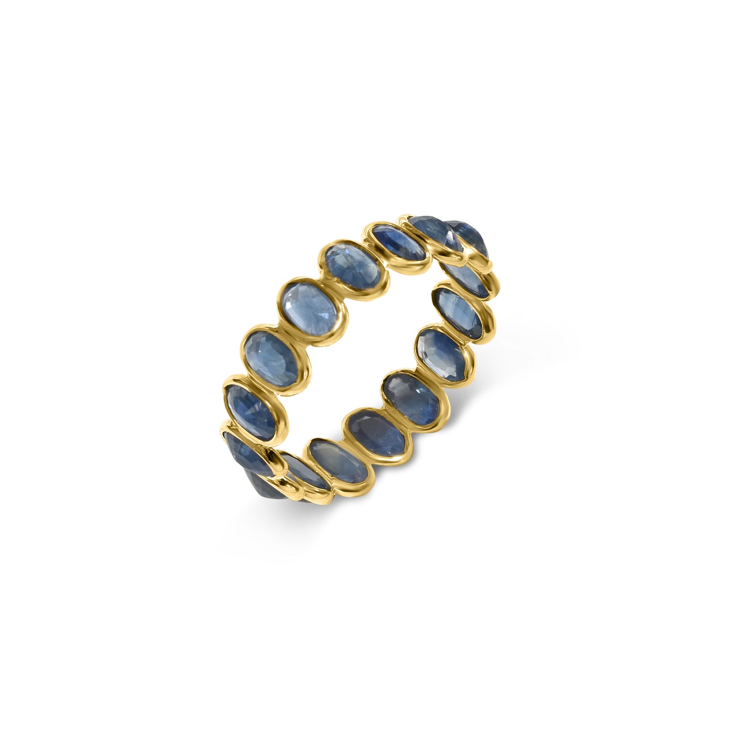 14k Sapphire Oval Bezel Ring
